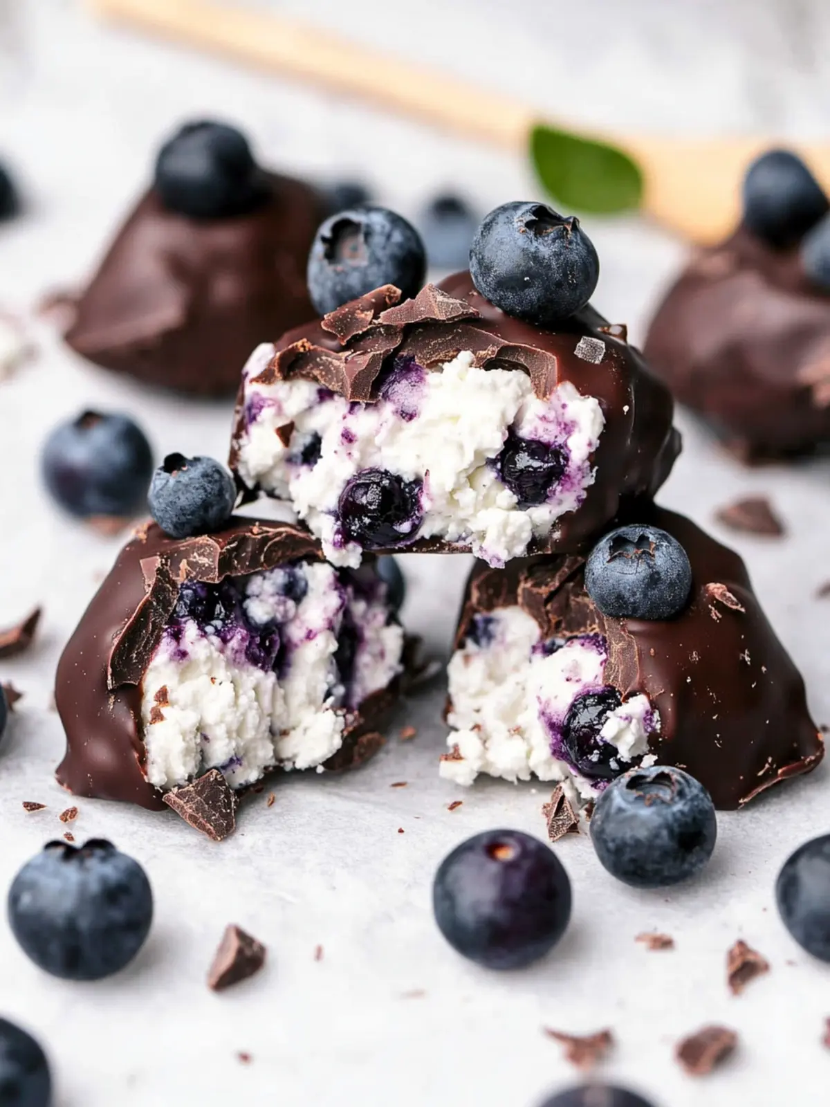 Chocolate Dipped Blueberry Cottage Cheese Clusters for Guilt-Free Indulgence 4 Chocolate Dipped Blueberry Cottage Cheese Clusters