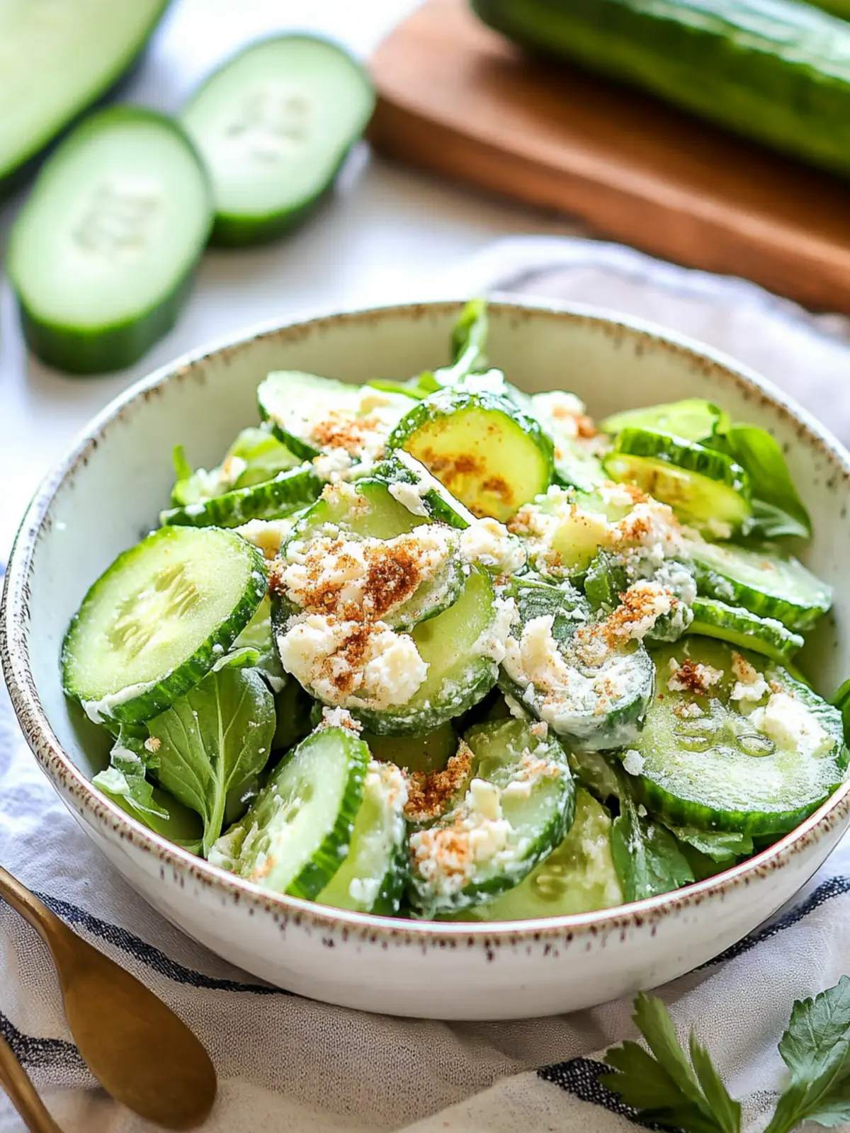 Crispy Cucumber Caesar Salad with Crunchy Bacon Delight 2 Cucumber Caesar Salad