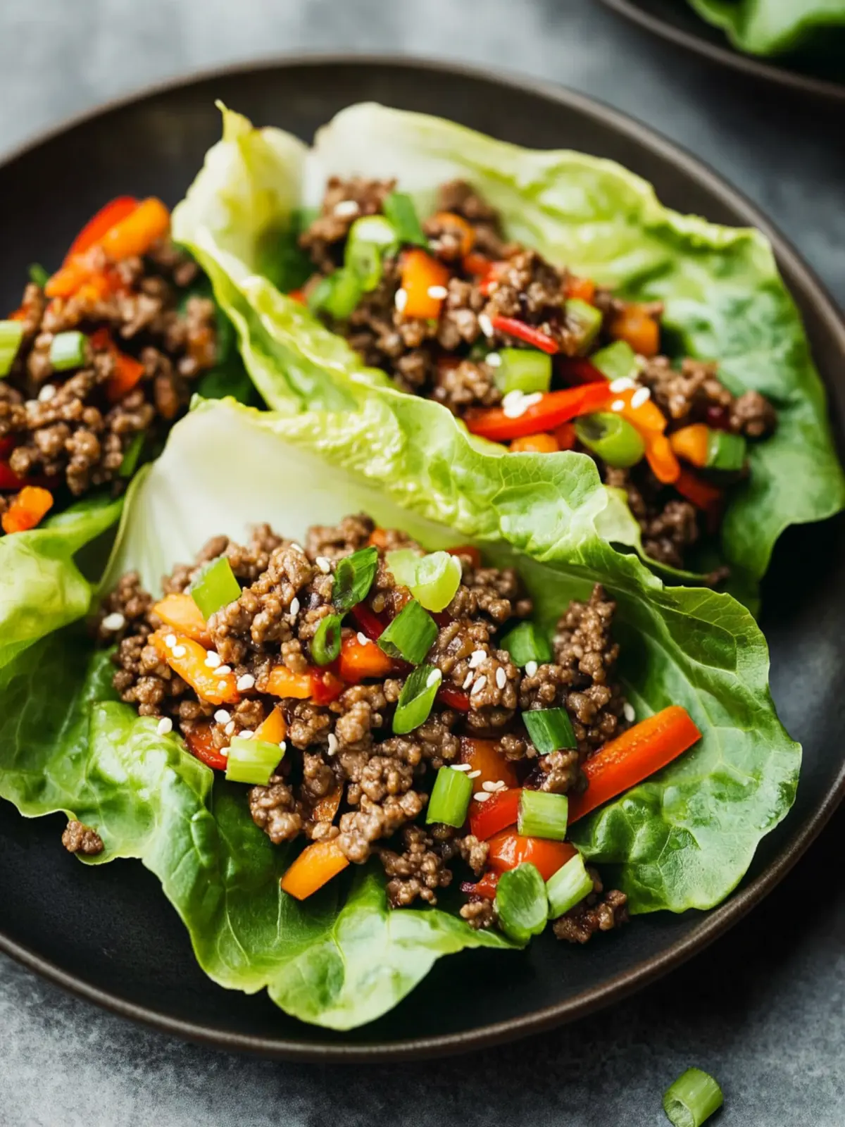 Savory Asian-Style Ground Beef Lettuce Wraps in 25 Minutes 4 Asian-Style Ground Beef Lettuce Wraps