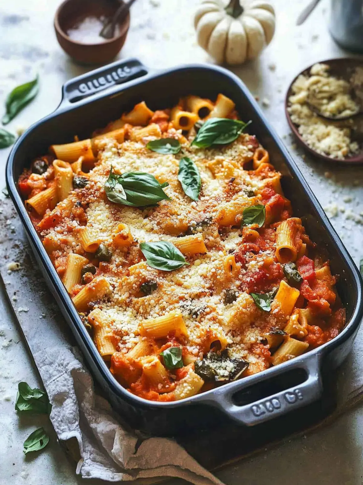 Cheesy Pasta Bake with Pumpkin Tomato Sauce for Cozy Nights 4 Pasta Bake with Pumpkin Tomato Sauce