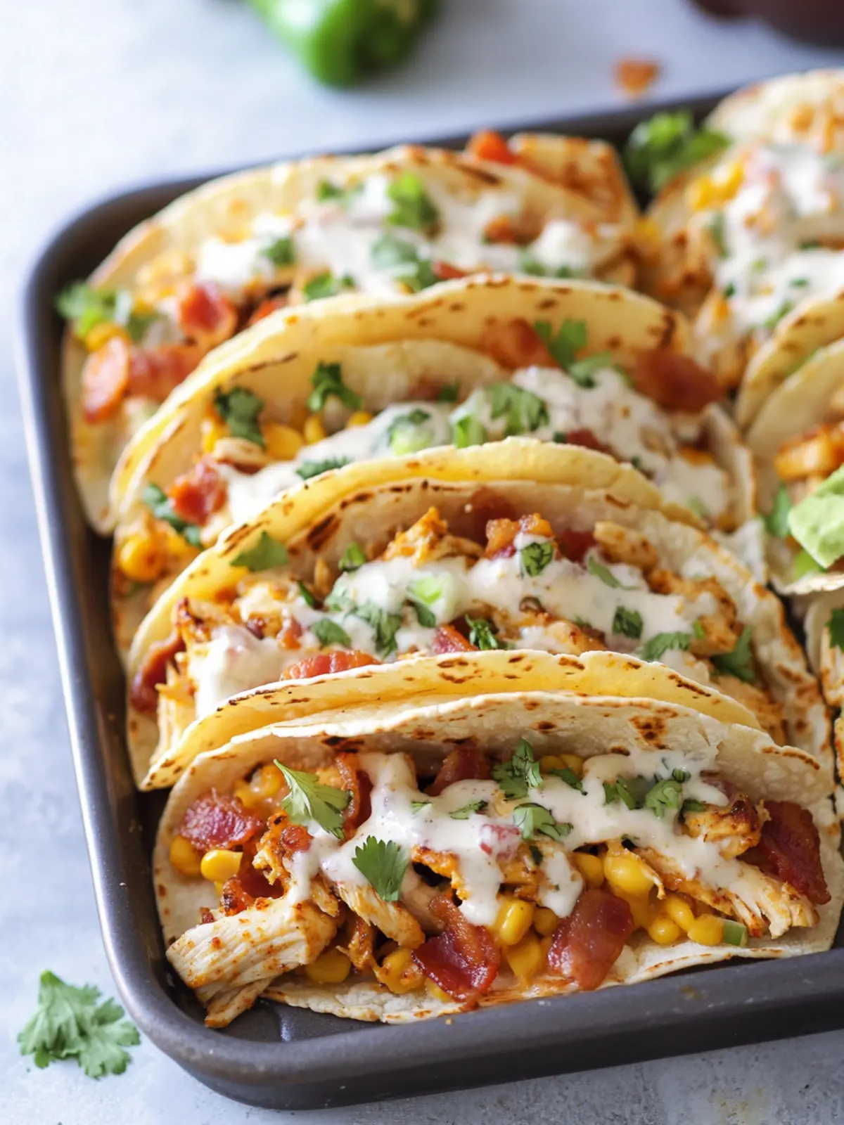Baked Chicken Bacon Ranch Tacos for a Cozy Family Feast 2 Baked Chicken Bacon Ranch Tacos