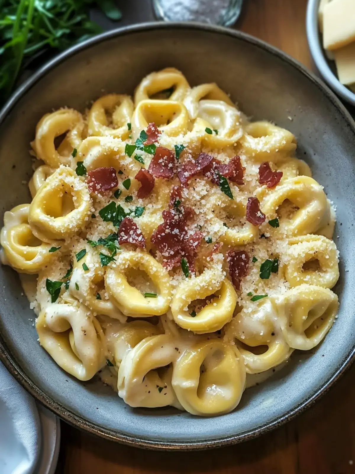 Creamy Tortellini Carbonara: A Comforting Weekend Delight 4 Creamy Tortellini Carbonara