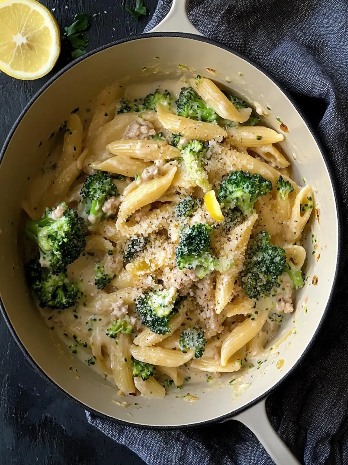One Pot Lemon Ricotta Ground Turkey Pasta with Broccoli Delight 4 One Pot Lemon Ricotta Ground Turkey Pasta with Broccoli