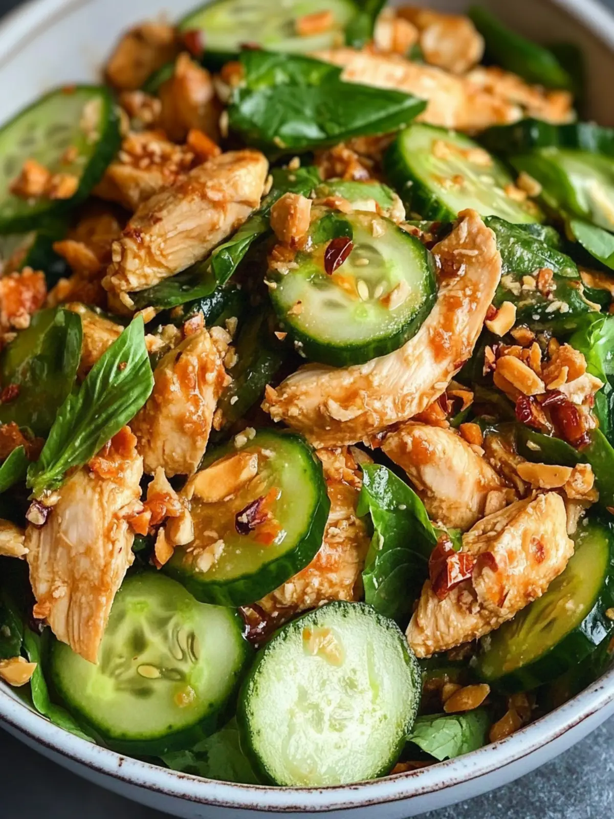 Thai Cucumber Salad with Chicken: A Refreshing Crunch! 4 Thai Cucumber Salad with Chicken