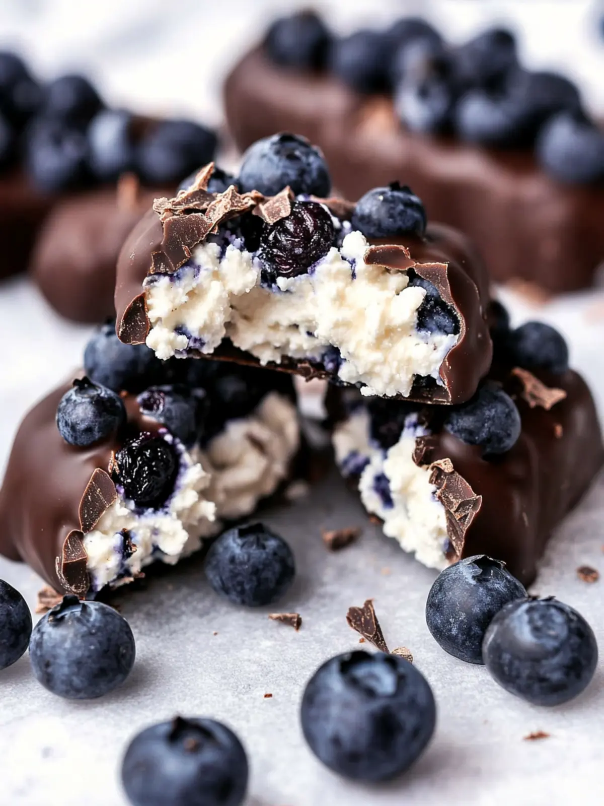 Chocolate Dipped Blueberry Cottage Cheese Clusters for Guilt-Free Indulgence 3 Chocolate Dipped Blueberry Cottage Cheese Clusters