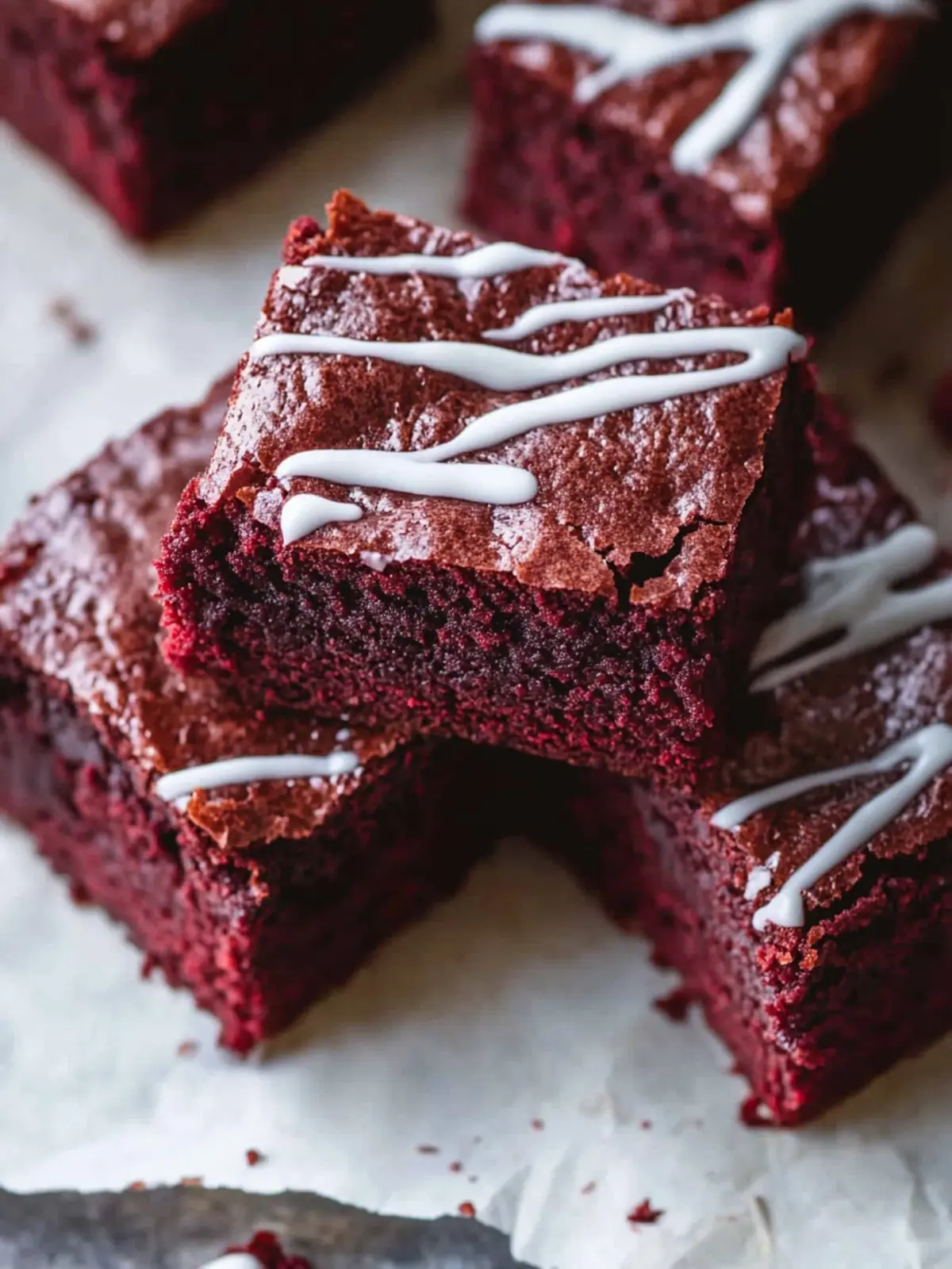 Fudgy Red Velvet Brownies That Steal the Show Every Time 4 Fudgy Red Velvet Brownies