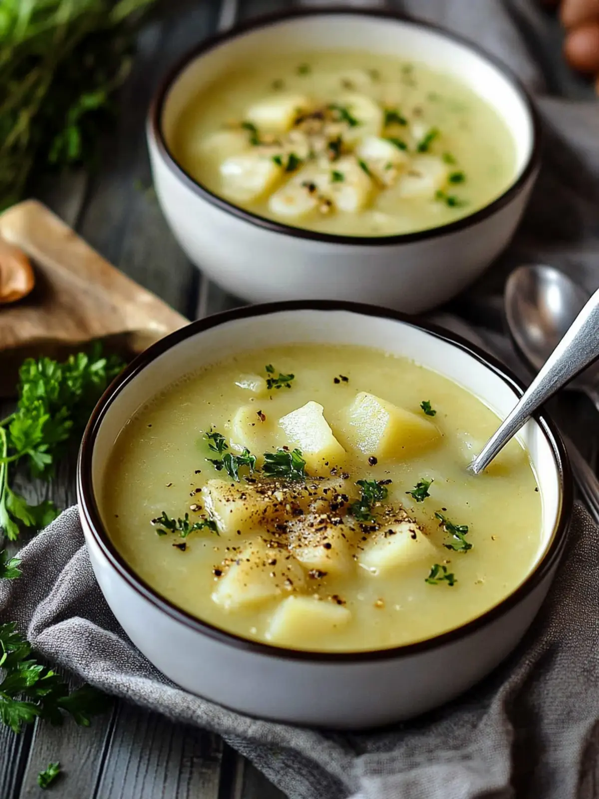 Roasted Garlic Potato Soup for Cozy Winter Nights 2 Roasted Garlic Potato Soup