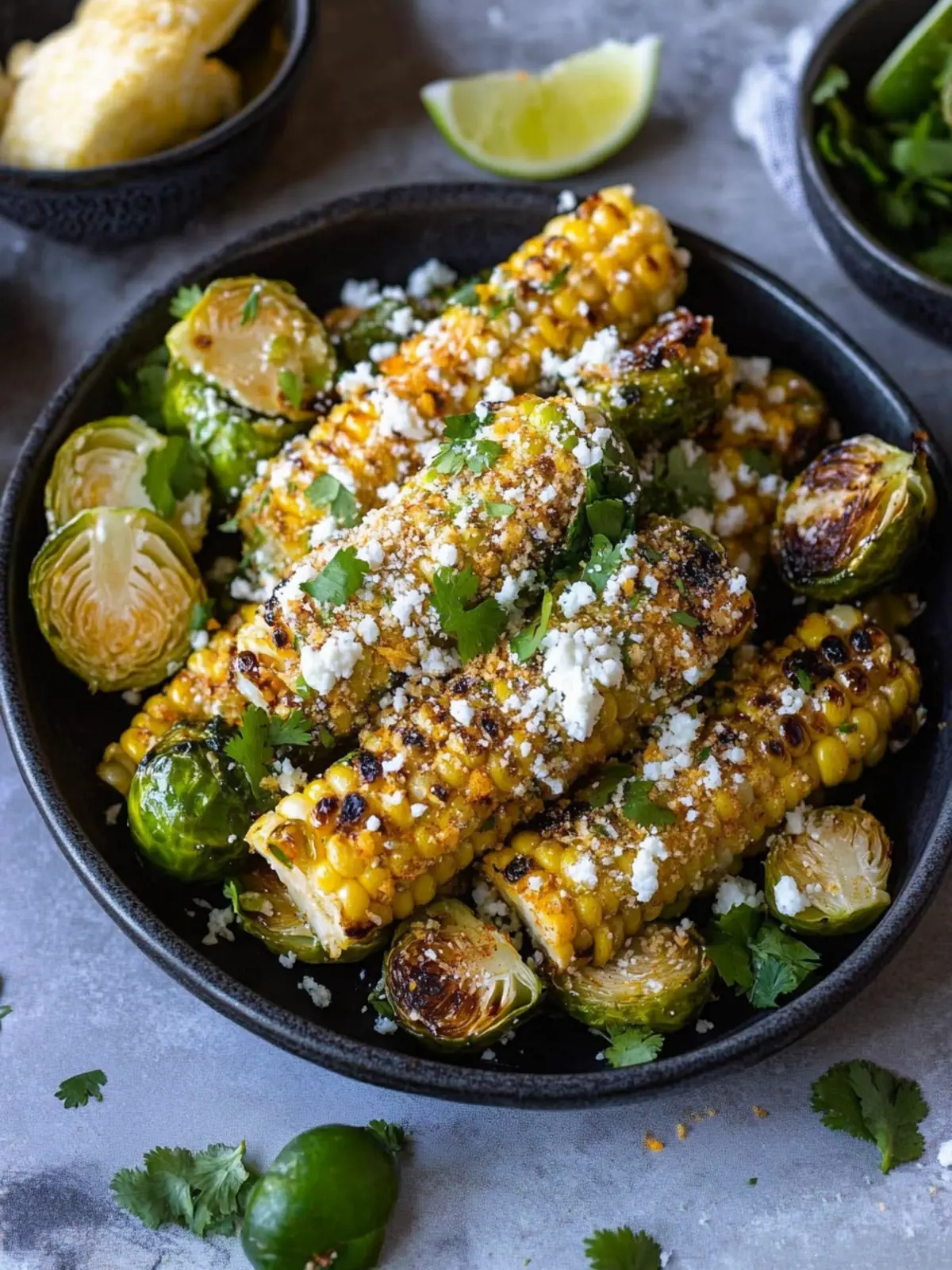 Crispy Mexican Street Corn Brussels Sprouts You’ll Crave 2 Mexican Street Corn Brussels Sprouts