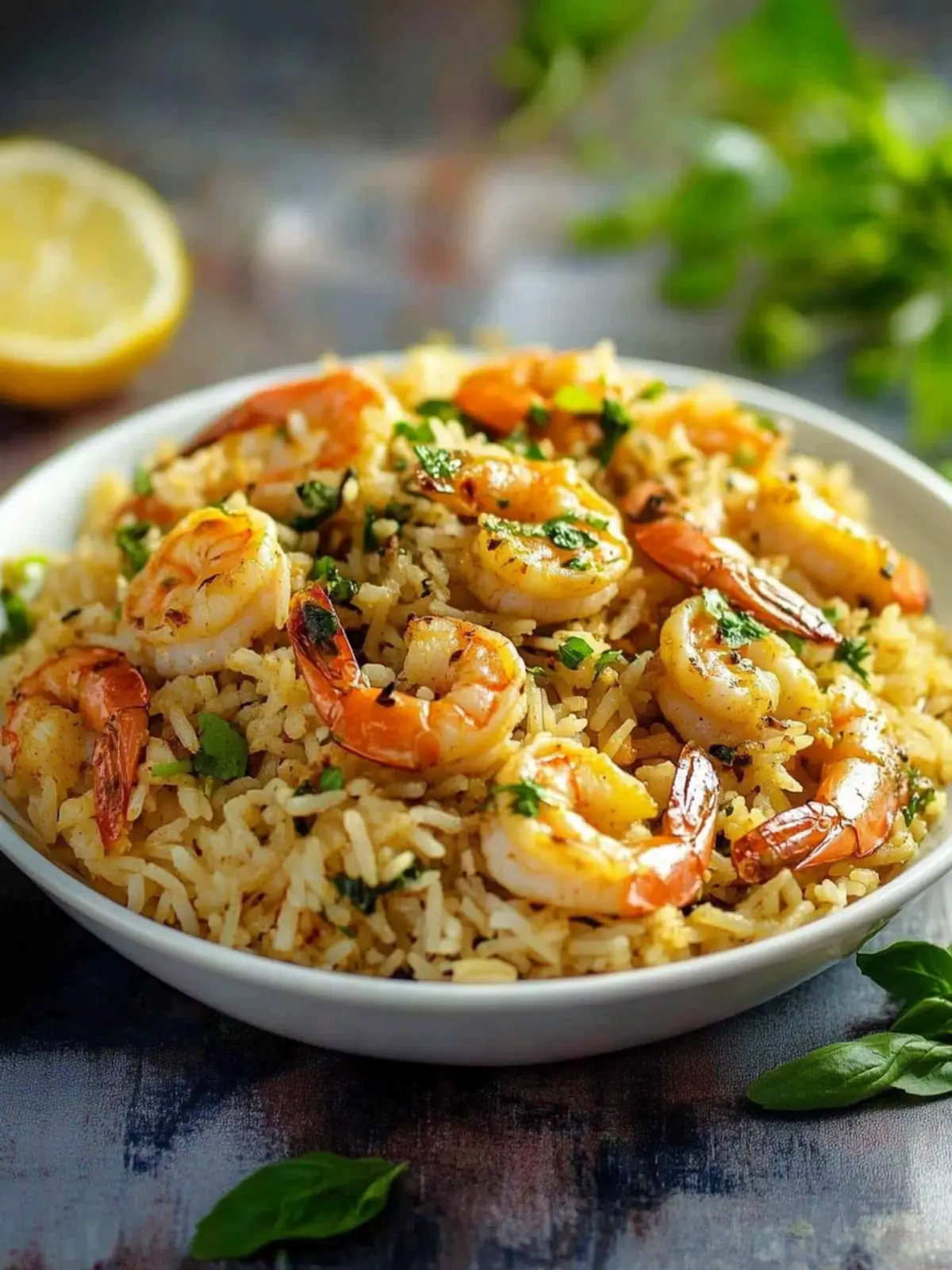 Flavorful Shrimp Rice with Herbs: A Healthy Delight for Dinner 2 Shrimp Rice with Herbs