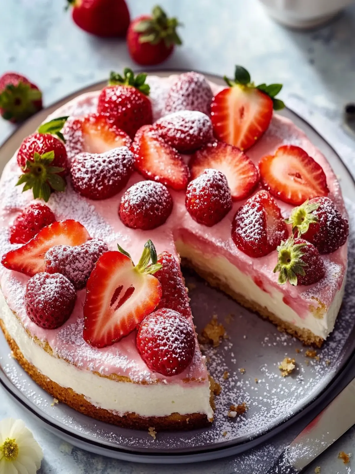 Delightful Strawberry Yogurt Cake That’s Light and Easy to Make 5 Strawberry Yogurt Cake