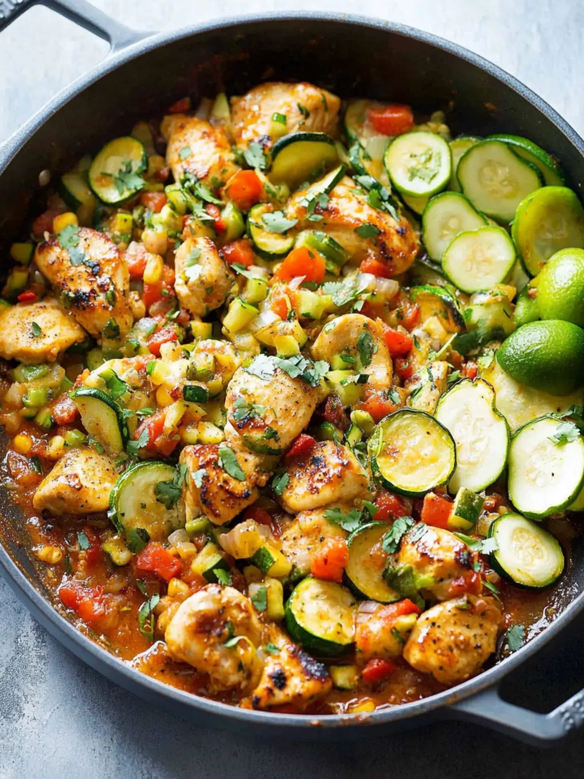 Tex Mex Chicken and Zucchini: Flavorful Skillet Delight 4 Tex Mex Chicken and Zucchini