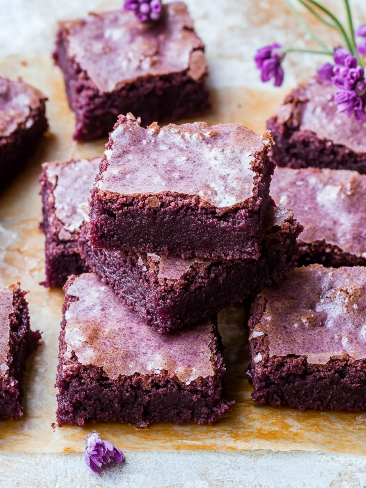 Irresistible Ube Brownies That Are Gooey and Gluten-Free 4 Ube Brownies