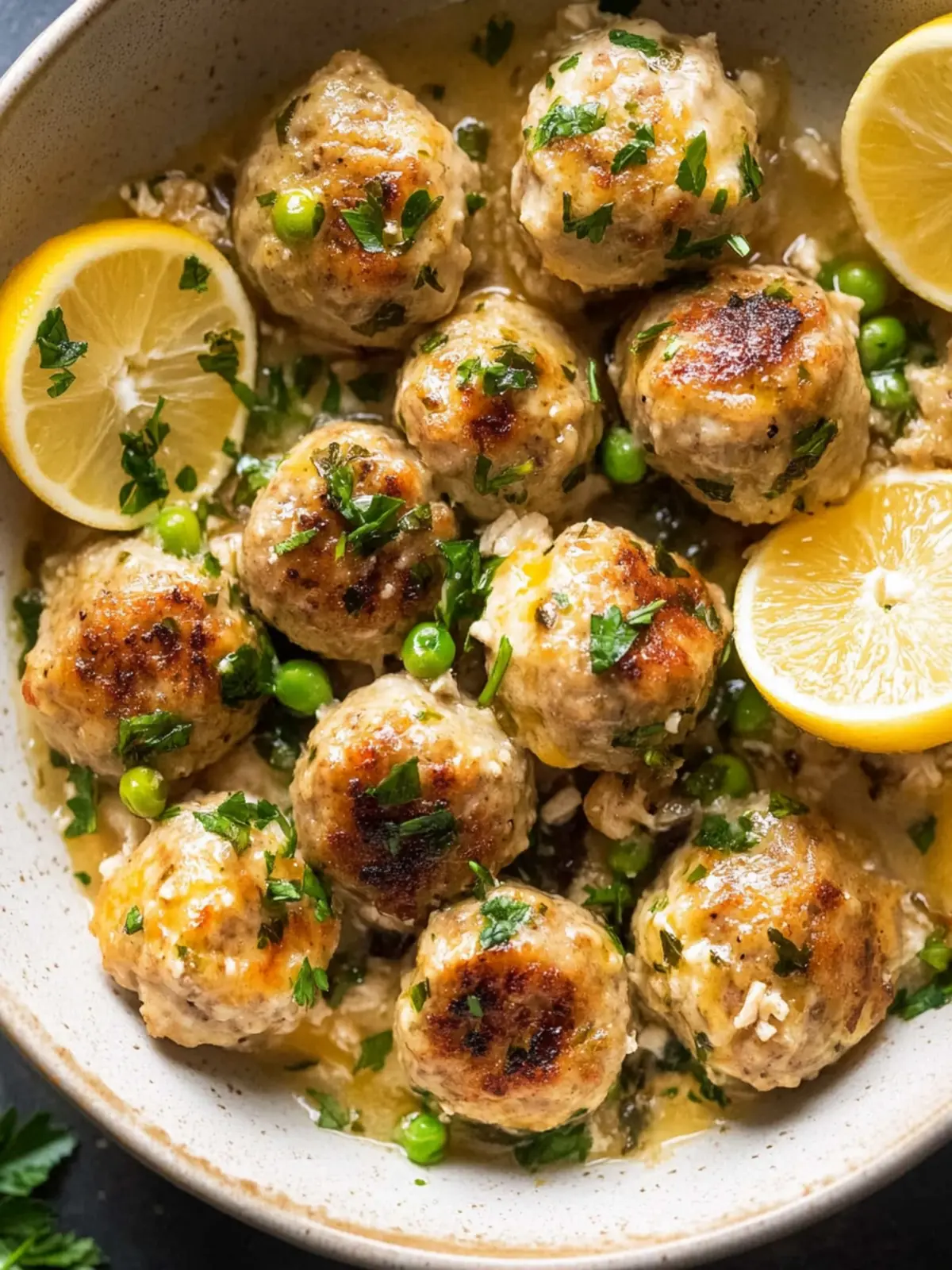 Savory Chicken Piccata Meatballs with Zesty Lemon Sauce 2 Chicken Piccata Meatballs