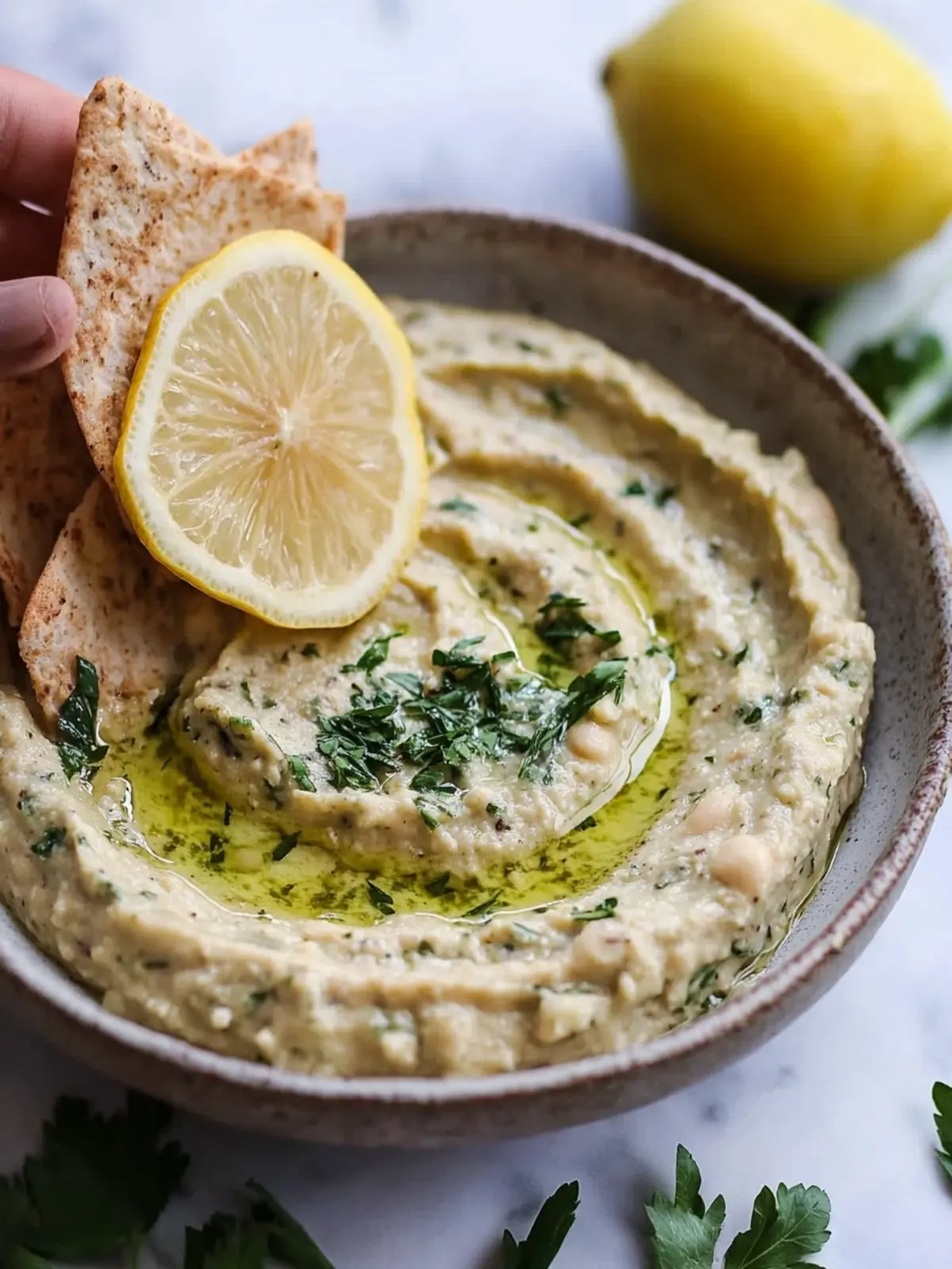 Zesty Lemon & Herb White Bean Dip that's a Must-Try Snack 4 Lemon & Herb White Bean Dip