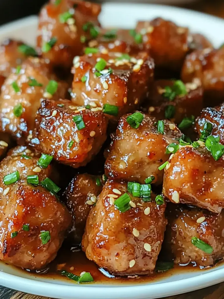 Savory Garlic Pork Bites