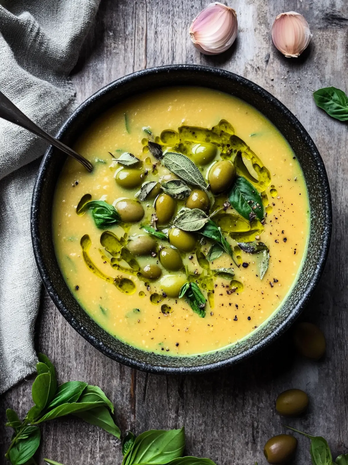 Creamy Green Olive Soup That Warms the Soul 3 Green Olive Soup