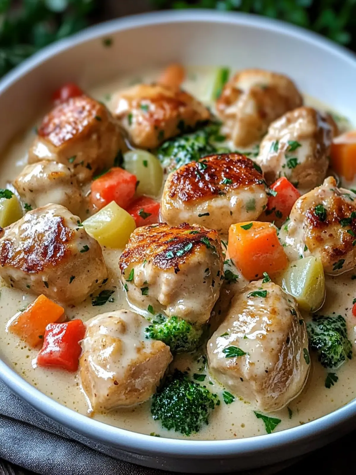 Savory Slow Cooker Creamy Garlic Chicken with Fresh Veggies Delight 2 Slow Cooker Creamy Garlic Chicken with Fresh Veggies