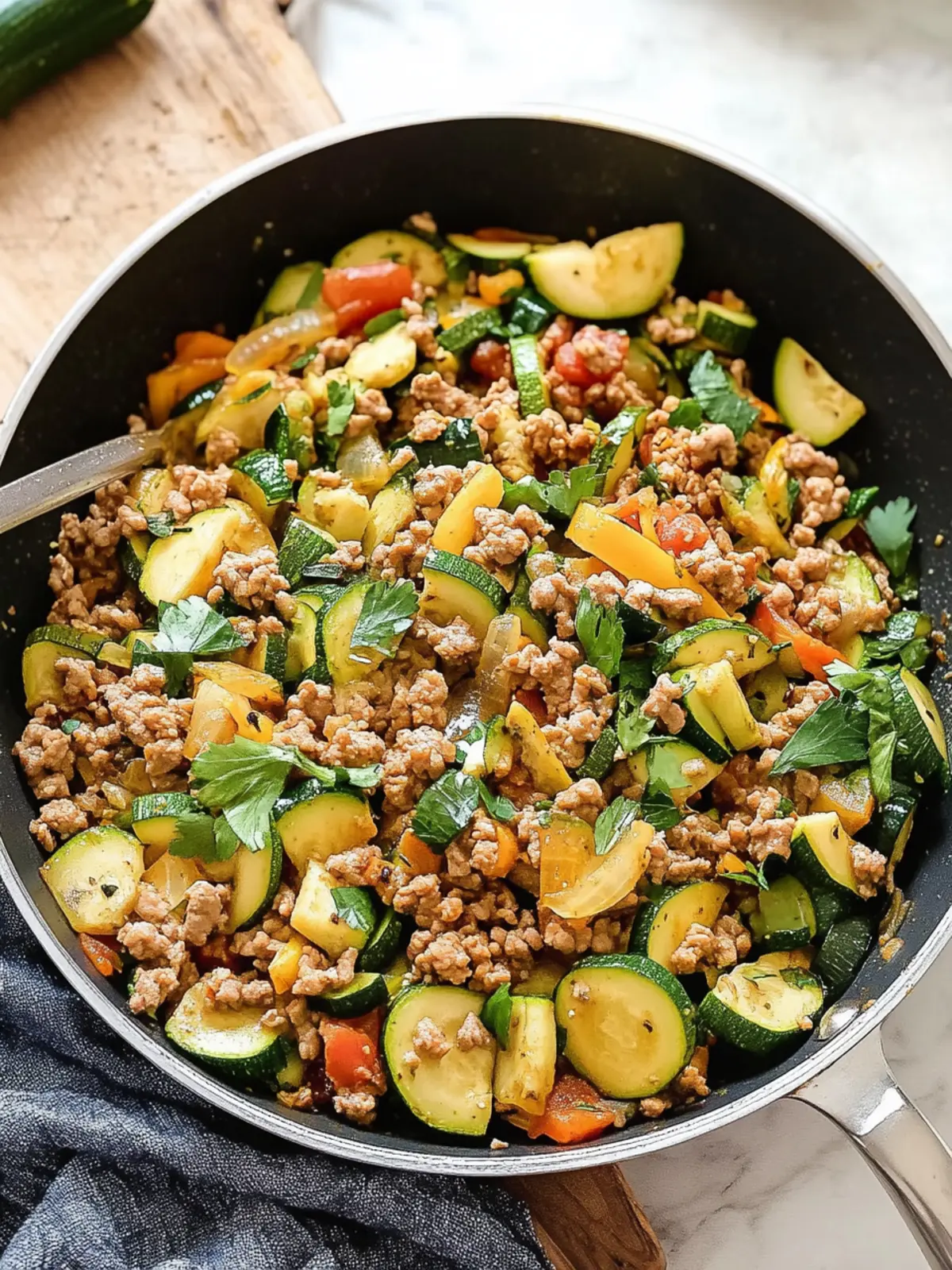 Sizzle Up a Ground Turkey and Zucchini Skillet Delight 2 Ground Turkey and Zucchini Skillet