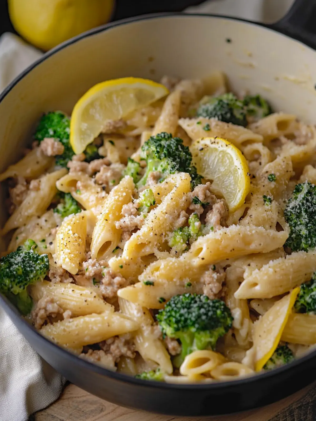 One Pot Lemon Ricotta Ground Turkey Pasta with Broccoli Delight 3 One Pot Lemon Ricotta Ground Turkey Pasta with Broccoli