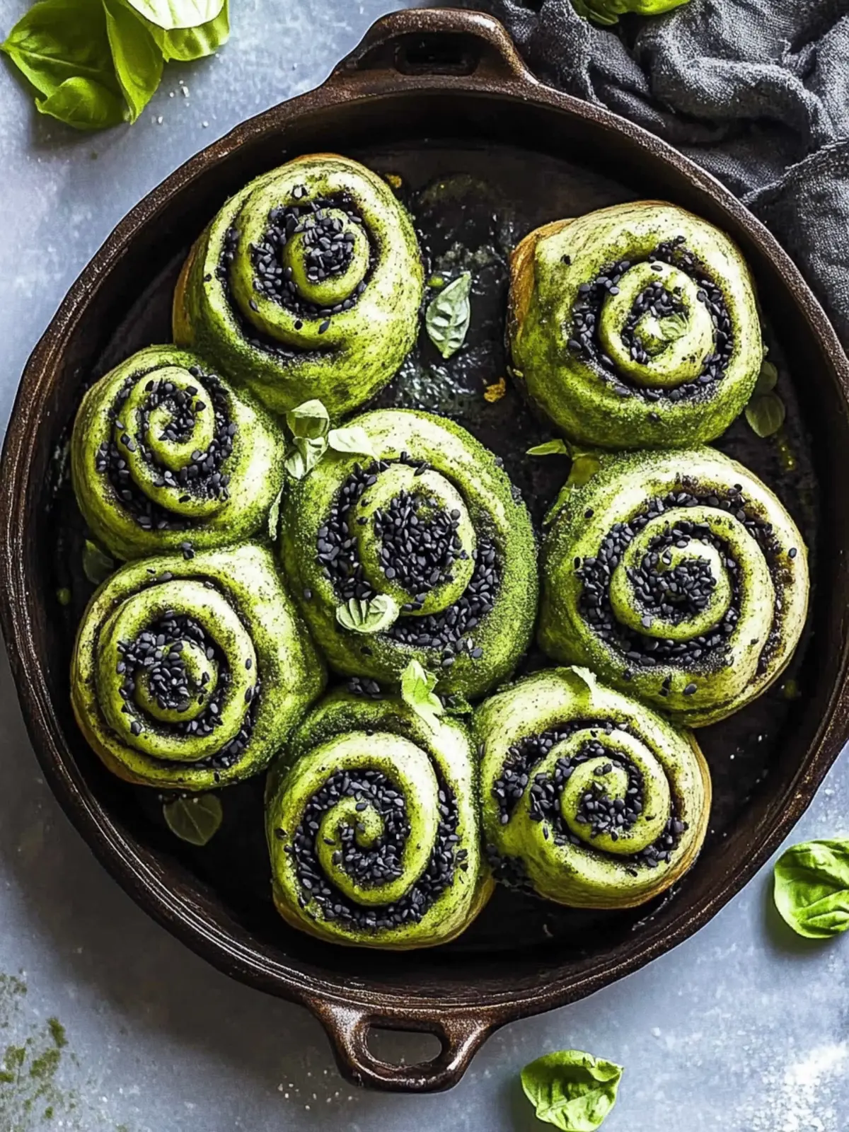 Vegan Matcha Black Sesame Cinnamon Rolls for a Sweet Twist 3 Vegan Matcha Black Sesame Cinnamon Rolls