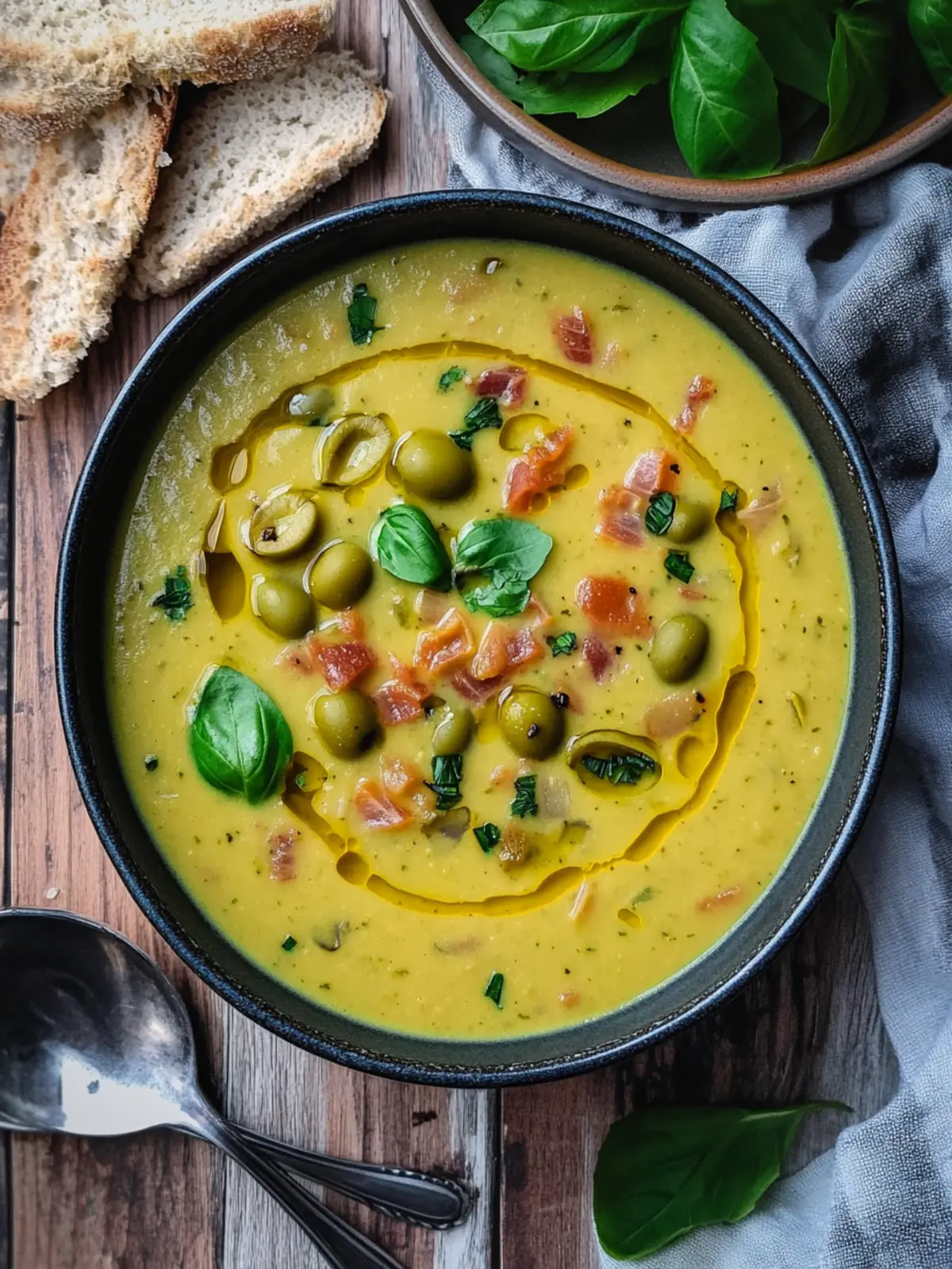 Creamy Green Olive Soup That Warms the Soul 4 Green Olive Soup