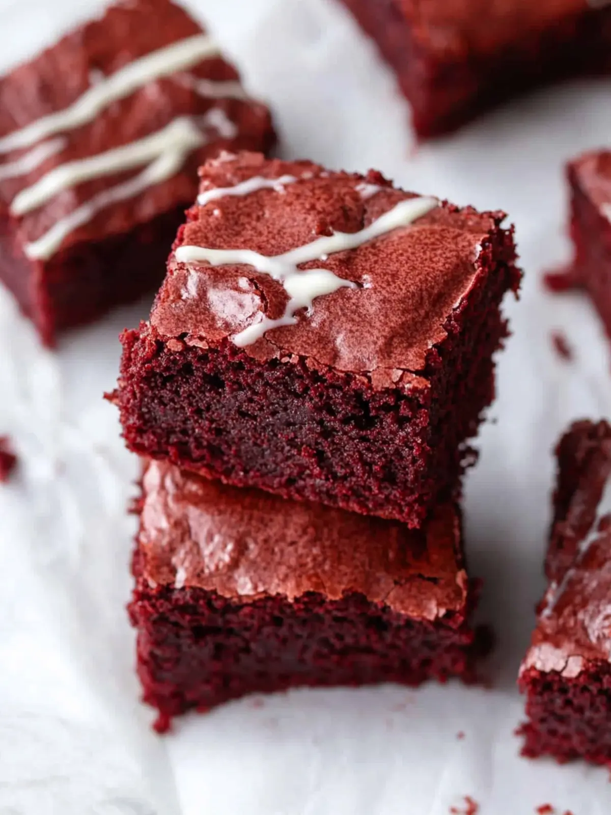 Fudgy Red Velvet Brownies That Steal the Show Every Time 3 Fudgy Red Velvet Brownies