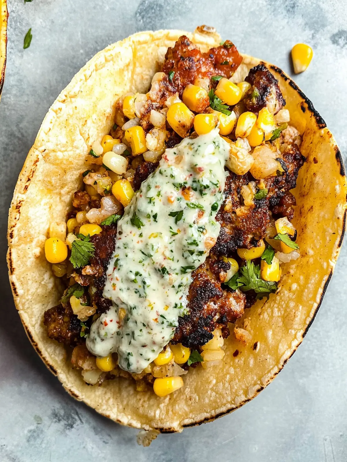 Street Corn Smash Burger Tacos: A Flavor-Packed Twist! 2 Street Corn Smash Burger Tacos