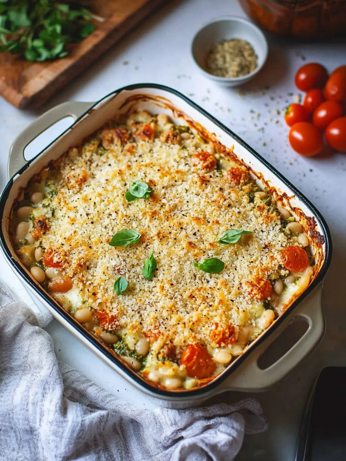 White Bean and Pesto Bake: Your New Favorite Quick Dinner 4 White Bean and Pesto Bake