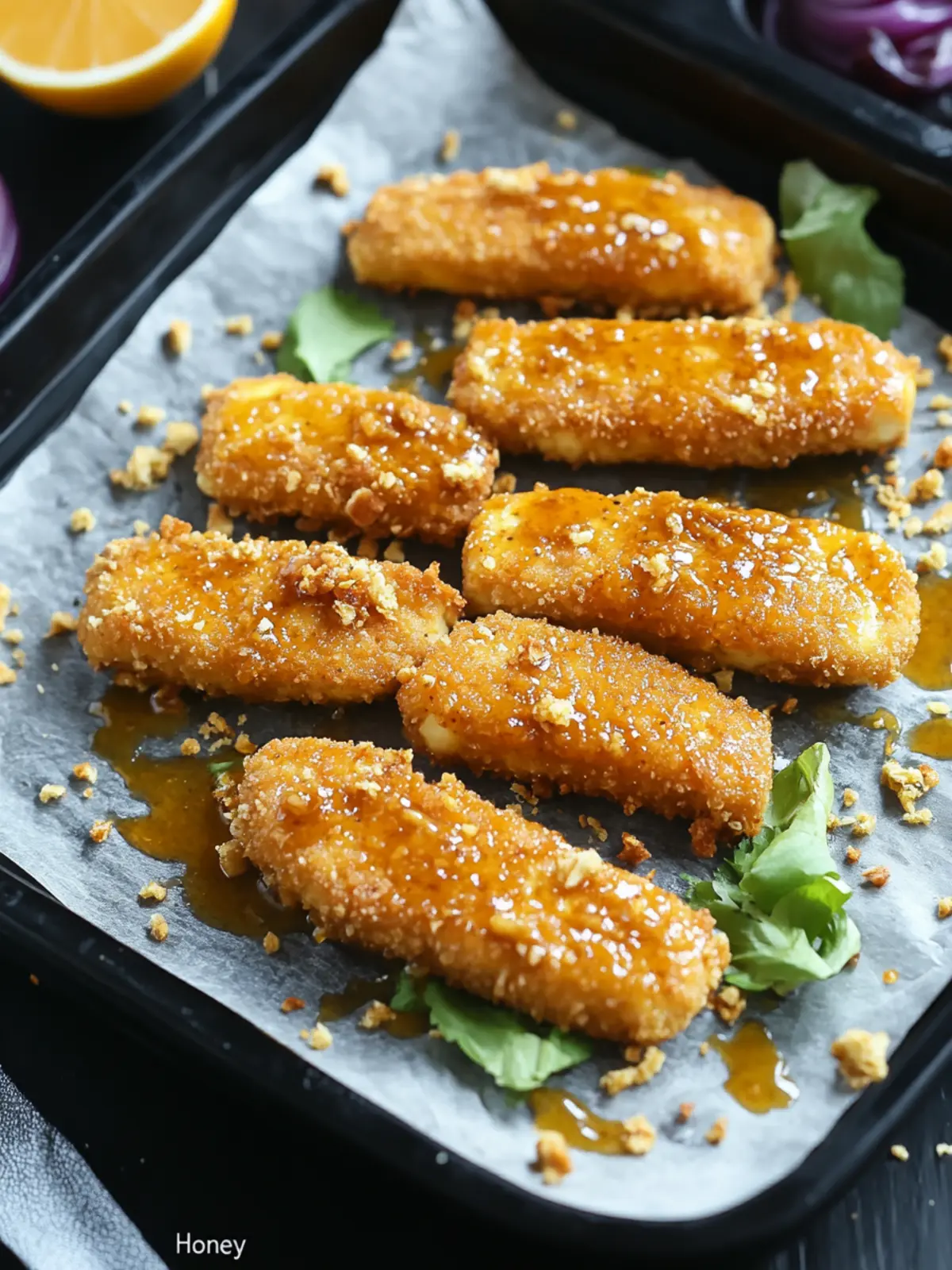 Crispy Baked “Honey” Mustard Tofu Tenders That Wow! 2 Baked “Honey” Mustard Tofu Tenders (Vegan)