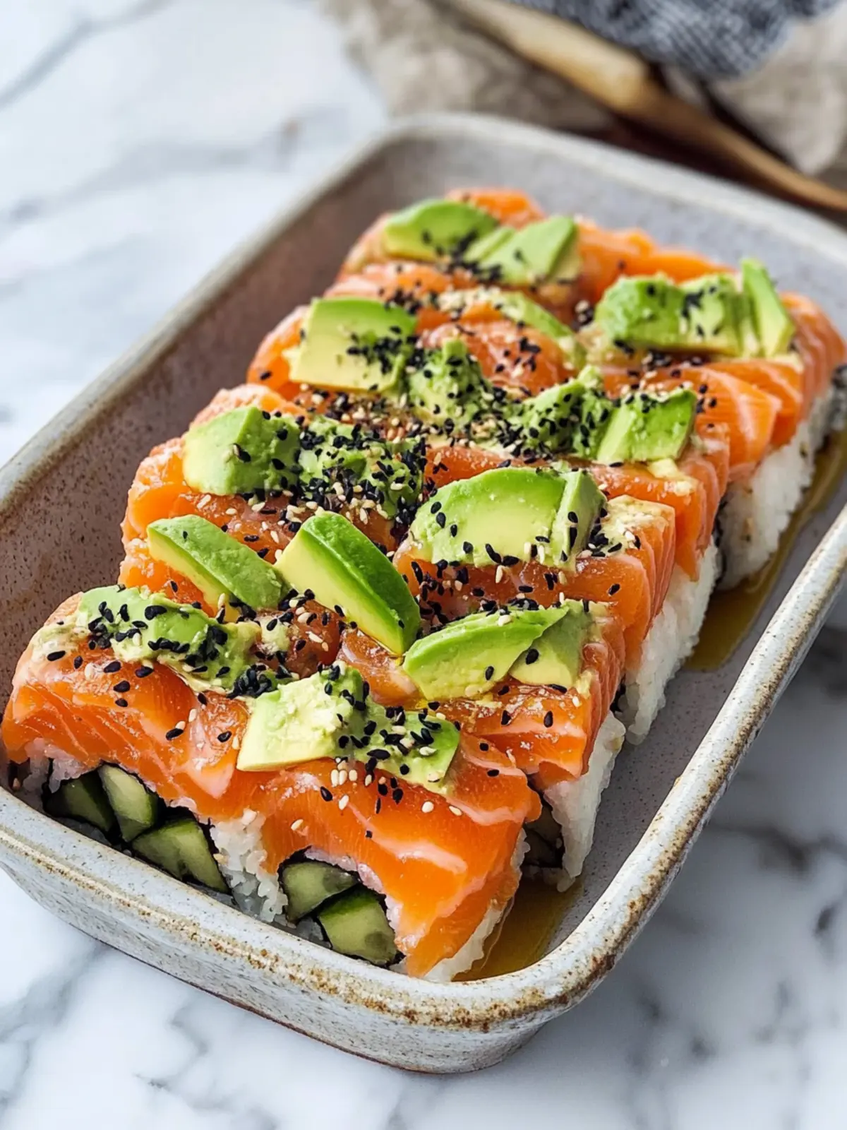 Lightened-Up Salmon Sushi Bake for Busy Weeknight Feasts 3 Lightened-Up Salmon Sushi Bake