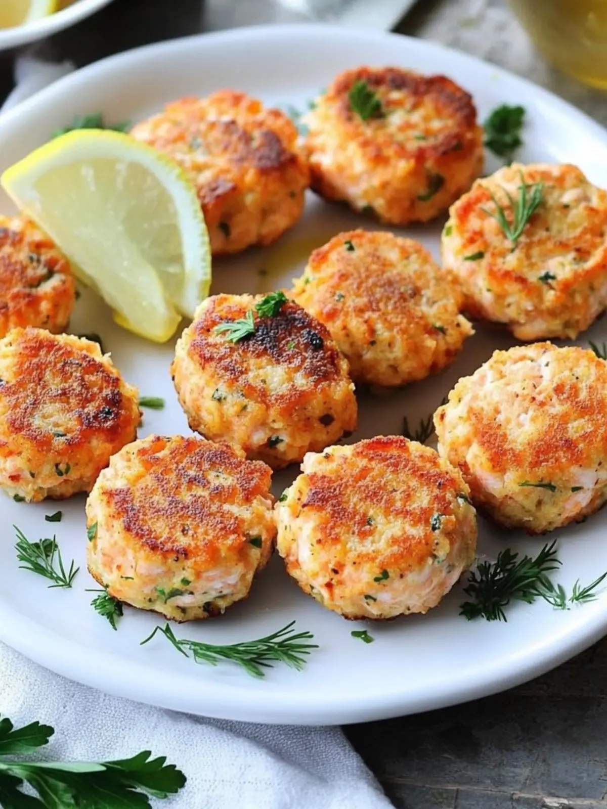 Delicious Mini Salmon Cakes with Zesty Sriracha Aioli 2 Mini Salmon Cakes