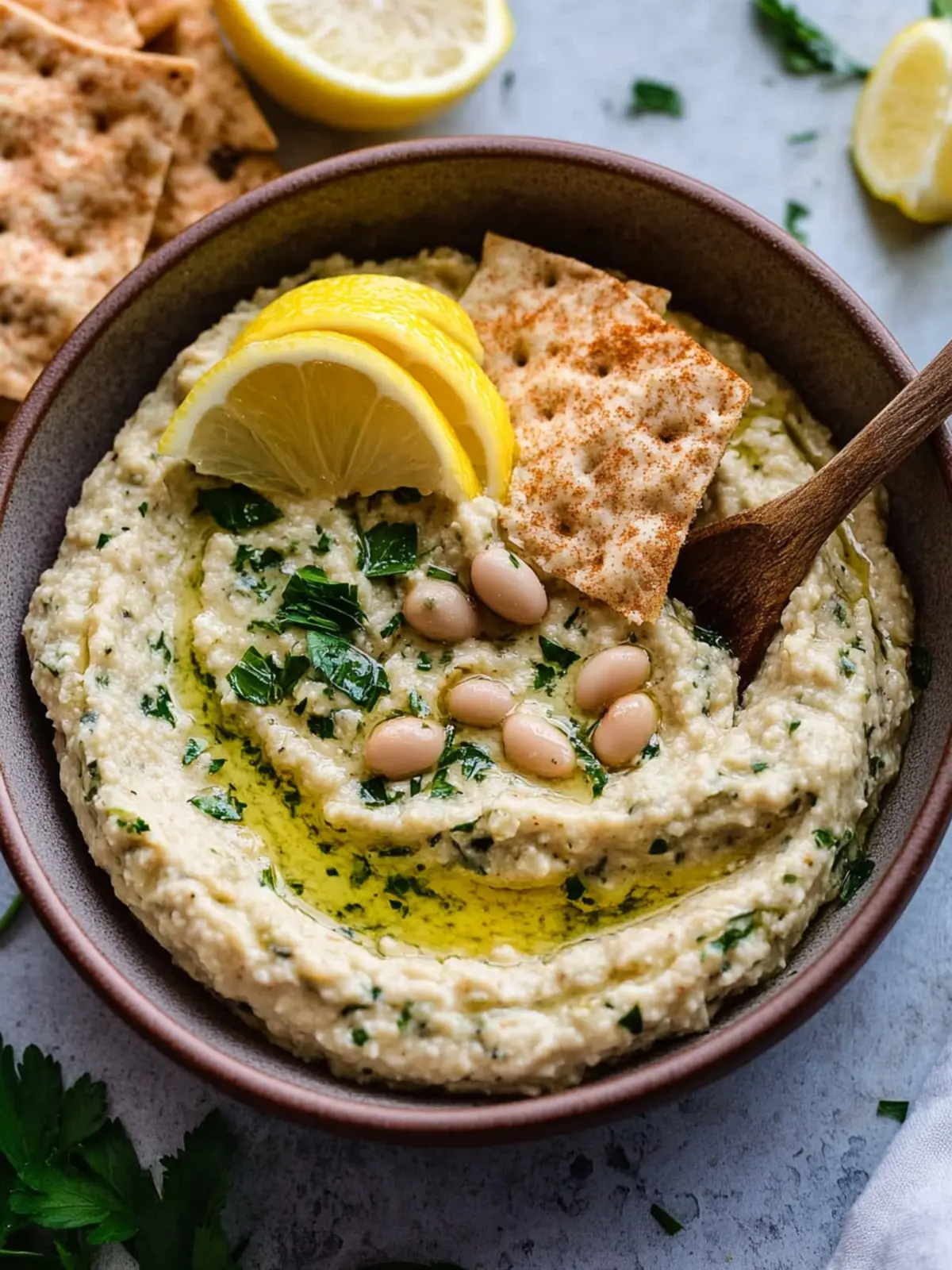 Zesty Lemon & Herb White Bean Dip that's a Must-Try Snack 5 Lemon & Herb White Bean Dip