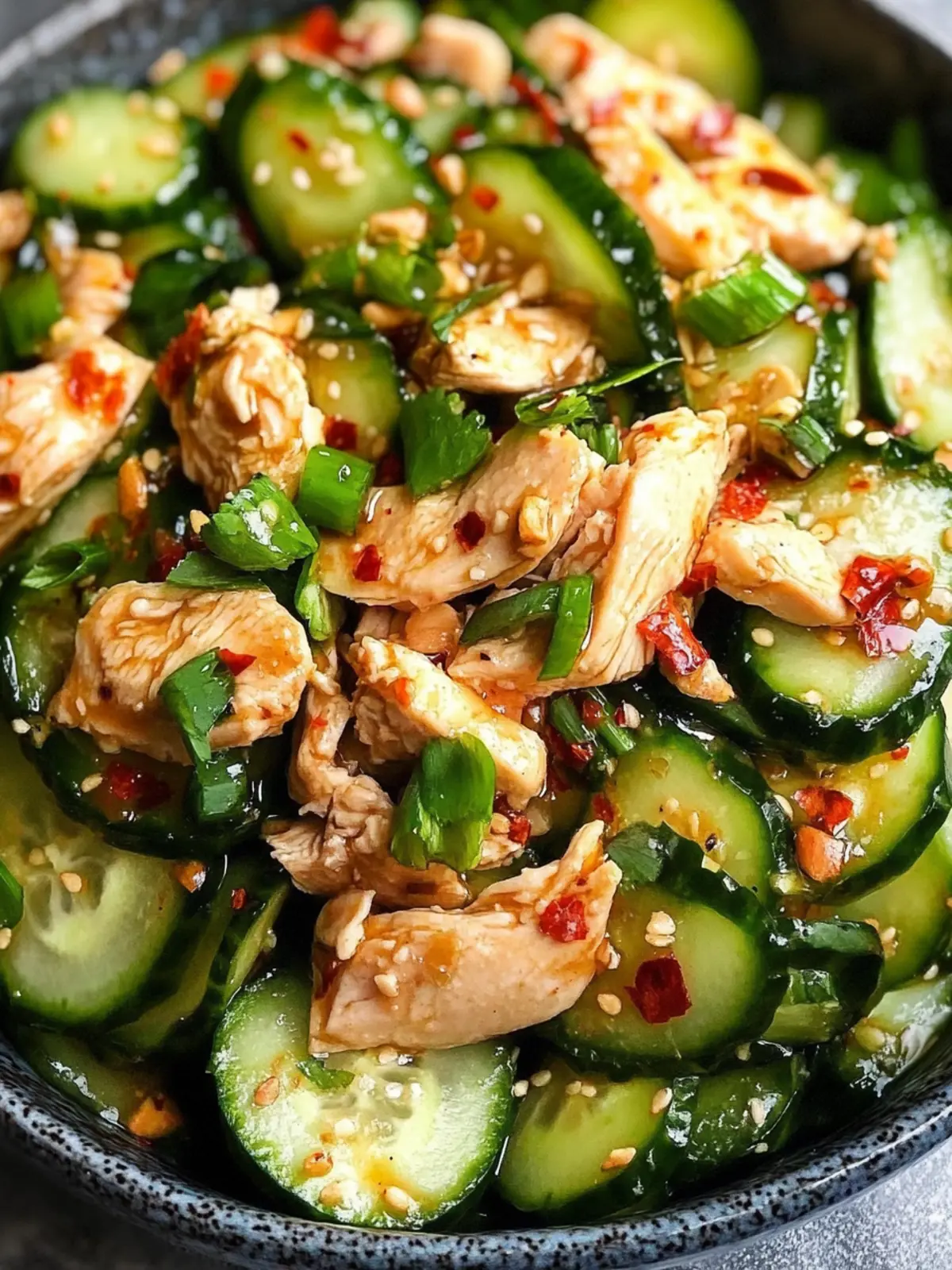 Thai Cucumber Salad with Chicken: A Refreshing Crunch! 5 Thai Cucumber Salad with Chicken