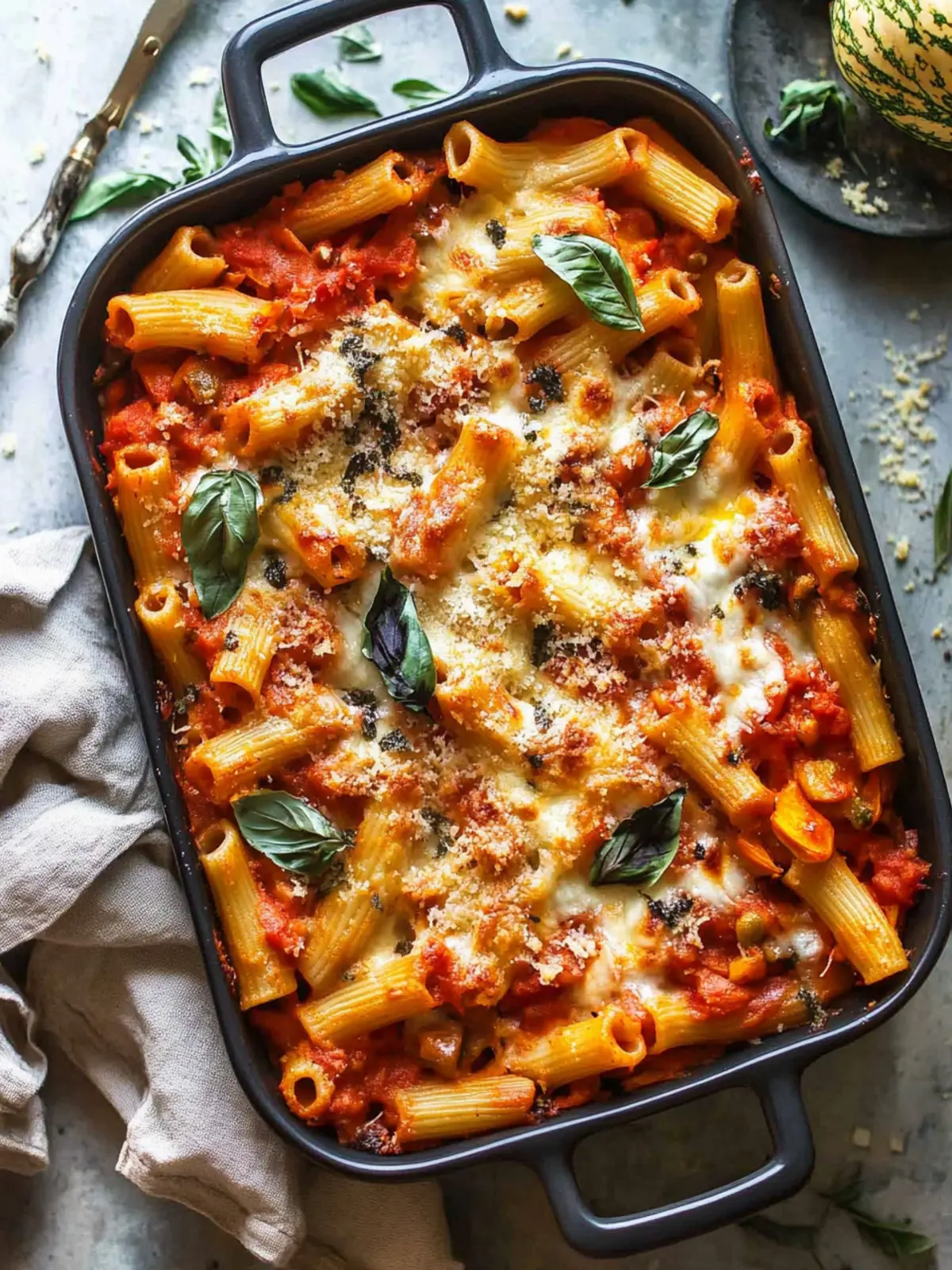 Cheesy Pasta Bake with Pumpkin Tomato Sauce for Cozy Nights 3 Pasta Bake with Pumpkin Tomato Sauce