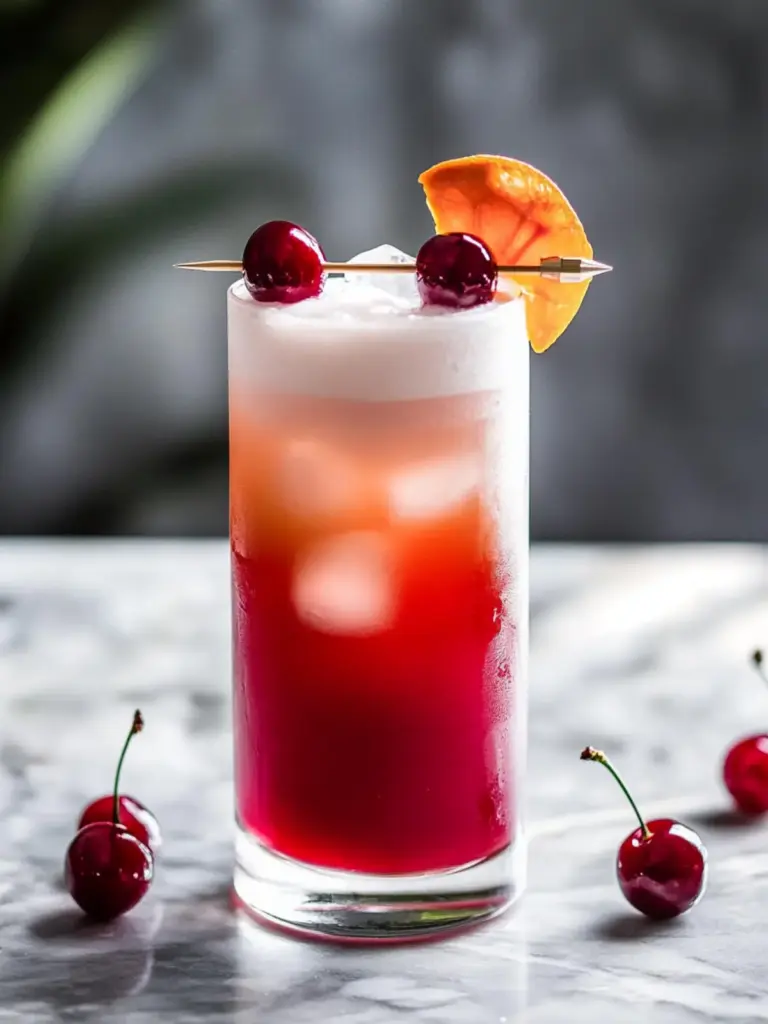 Tropical Cherry Rum Cocktail