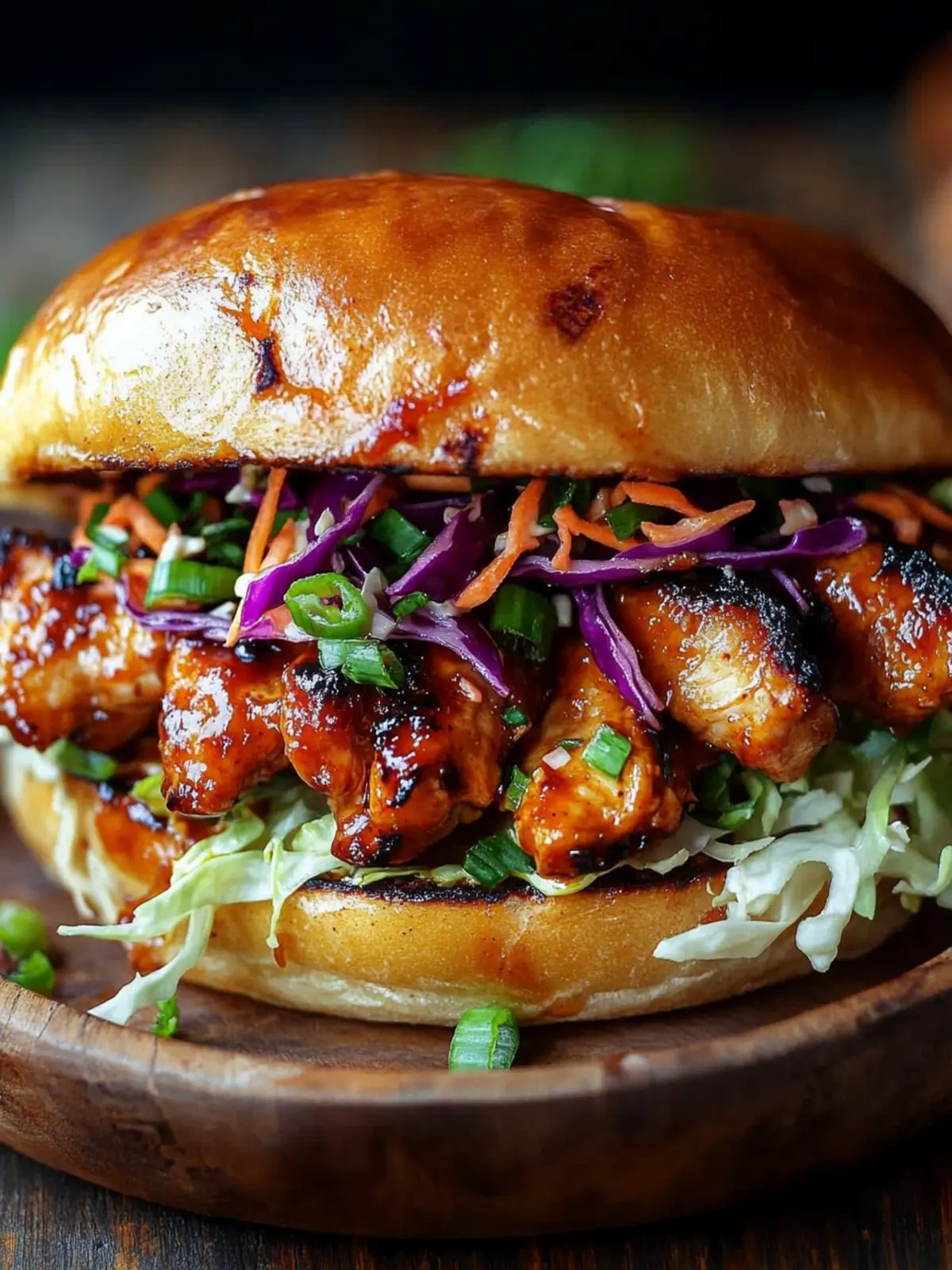 Flavor-Packed Korean BBQ Chicken Sandwich with Cabbage Slaw 3 Korean BBQ Chicken Sandwich with Cabbage Slaw