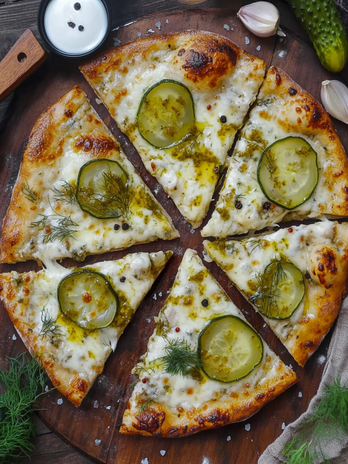Delicious Dill Pickle and Garlic Pizza for Quick Comfort 5 Dill Pickle and Garlic Pizza