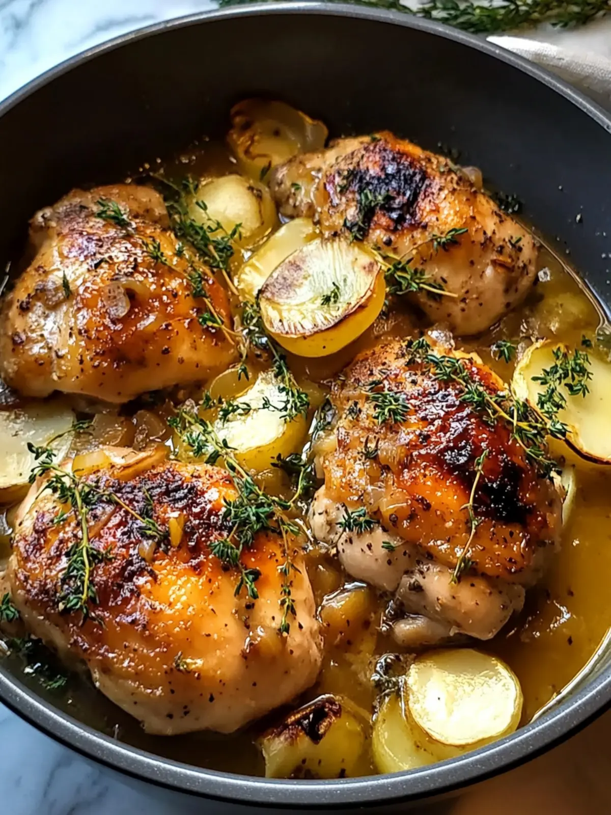 Delicious White Wine Chicken in a Silky Herb Sauce 3 White Wine Chicken