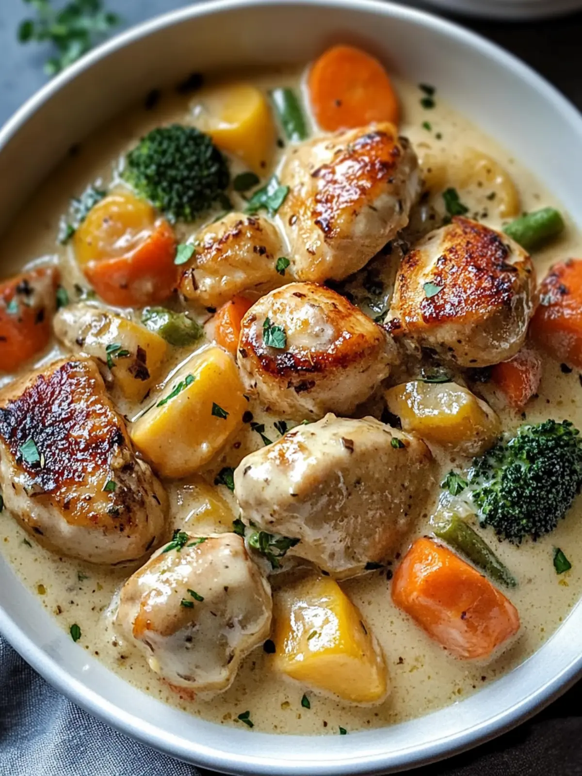 Savory Slow Cooker Creamy Garlic Chicken with Fresh Veggies Delight 3 Slow Cooker Creamy Garlic Chicken with Fresh Veggies