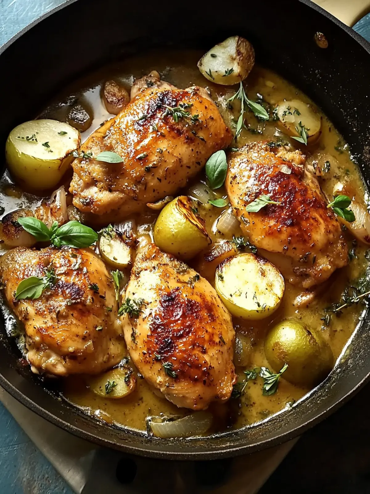 Delicious White Wine Chicken in a Silky Herb Sauce 4 White Wine Chicken