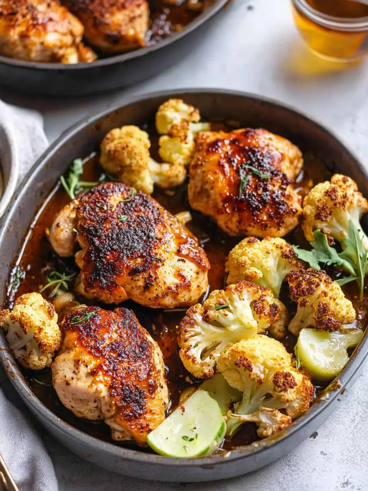 Sheet Pan Honey Garlic Chicken and Cauliflower: Dinner Done Right 5 Sheet Pan Honey Garlic Baked Chicken and Cauliflower