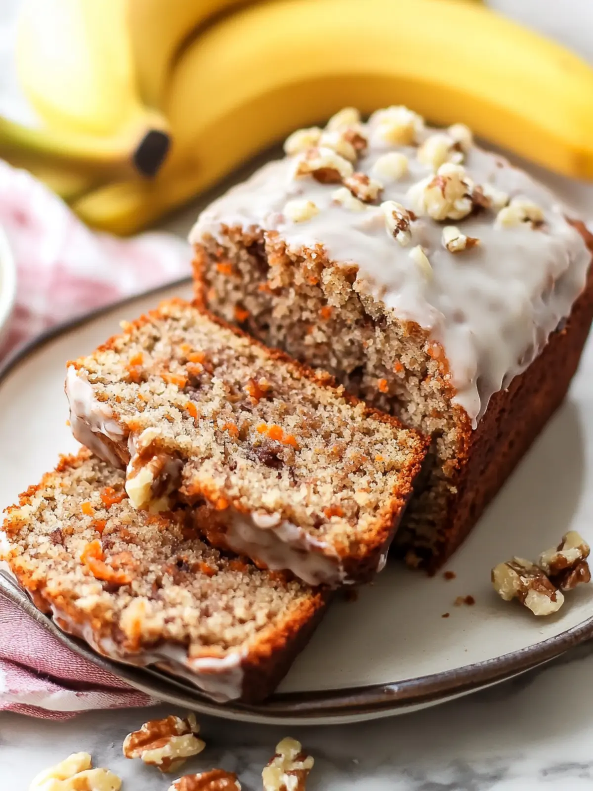 Irresistible Carrot Cake Banana Bread with Creamy Frosting 3 Carrot Cake Banana Bread