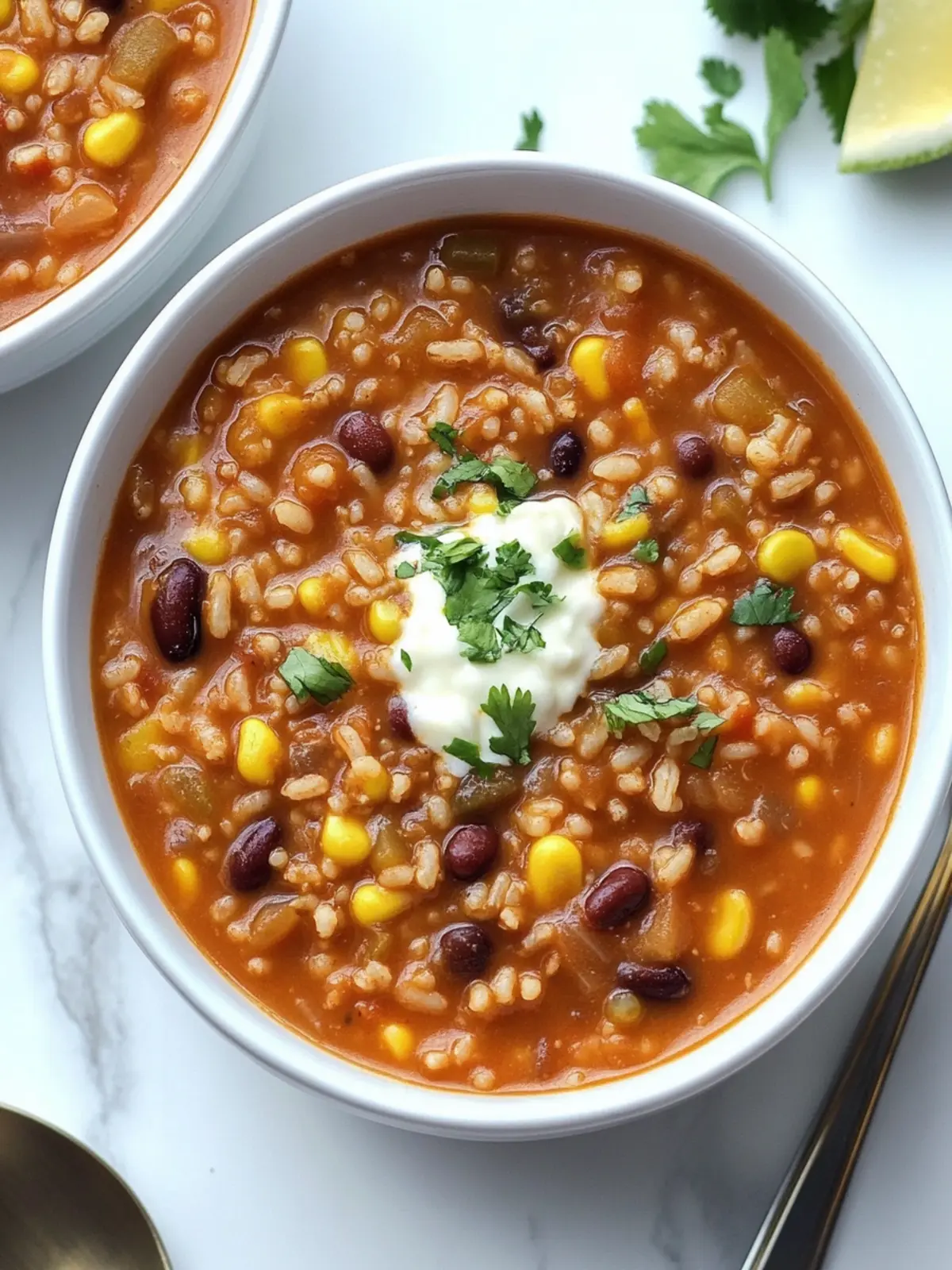 Savory Beans and Rice Taco Soup Ready in 30 Minutes 2 Beans and Rice Taco Soup