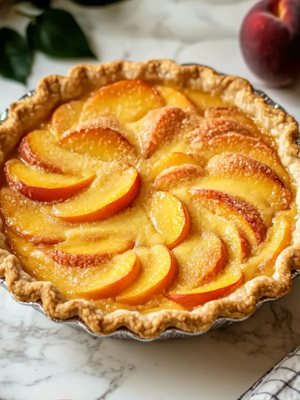 Irresistibly Creamy Homemade Peach Custard Pie Recipe 4 Homemade Peach Custard Pie
