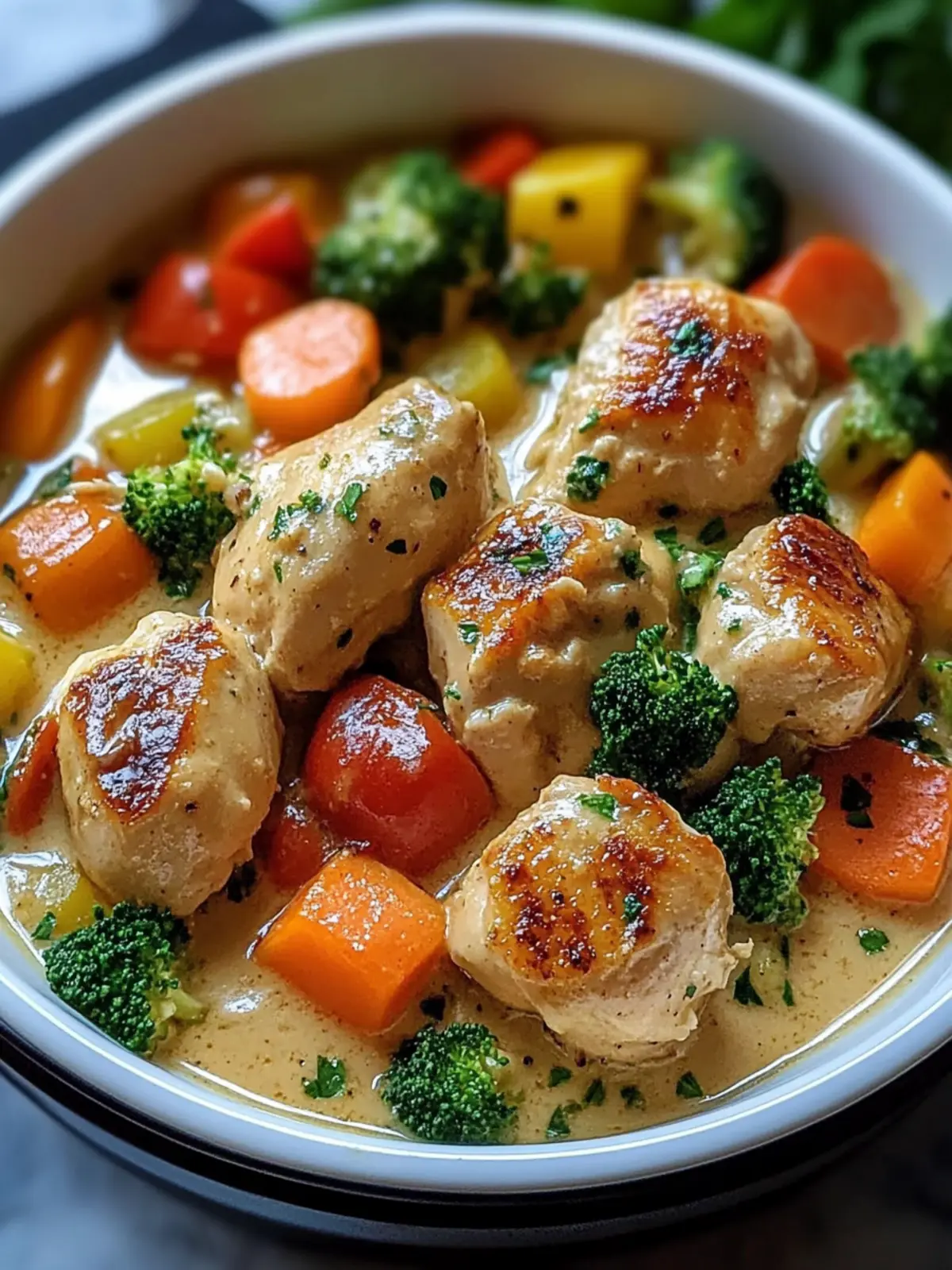 Savory Slow Cooker Creamy Garlic Chicken with Fresh Veggies Delight 5 Slow Cooker Creamy Garlic Chicken with Fresh Veggies