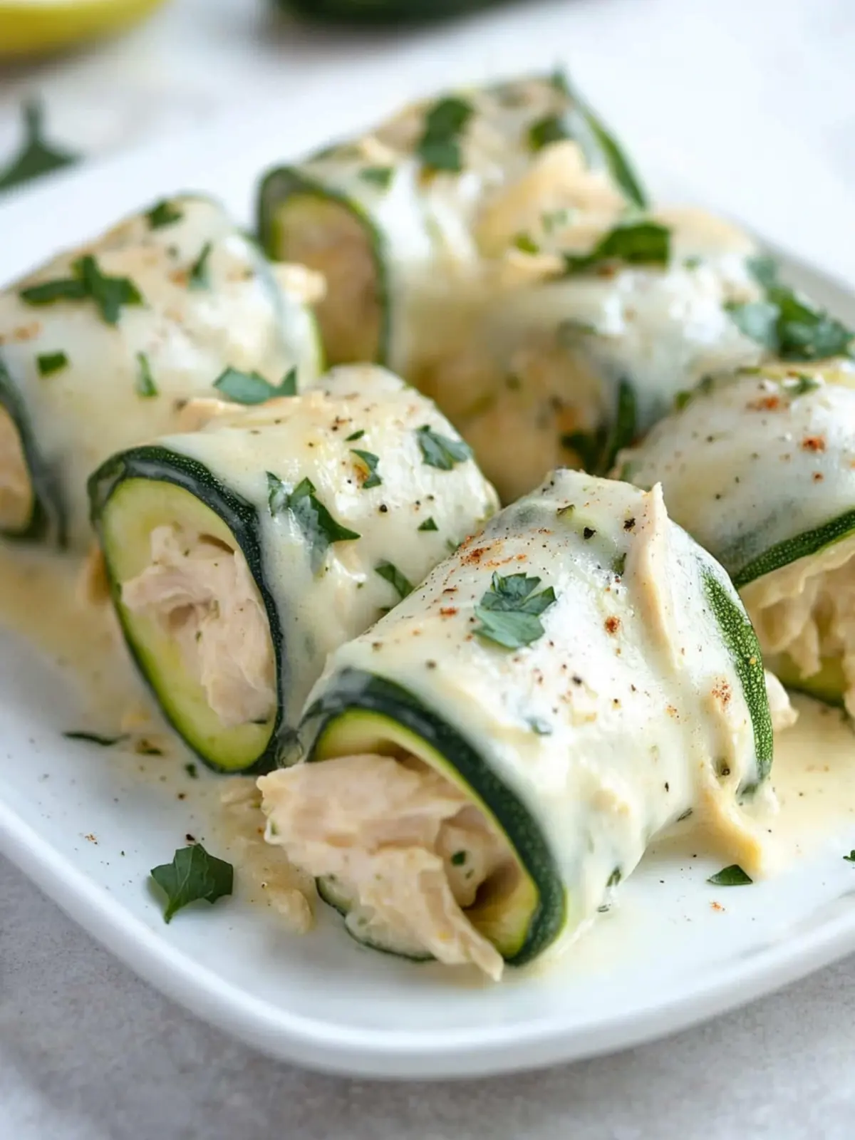 Zucchini Chicken Alfredo Roll Ups: A Cheesy Comfort Delight 5 Zucchini Chicken Alfredo Roll Ups