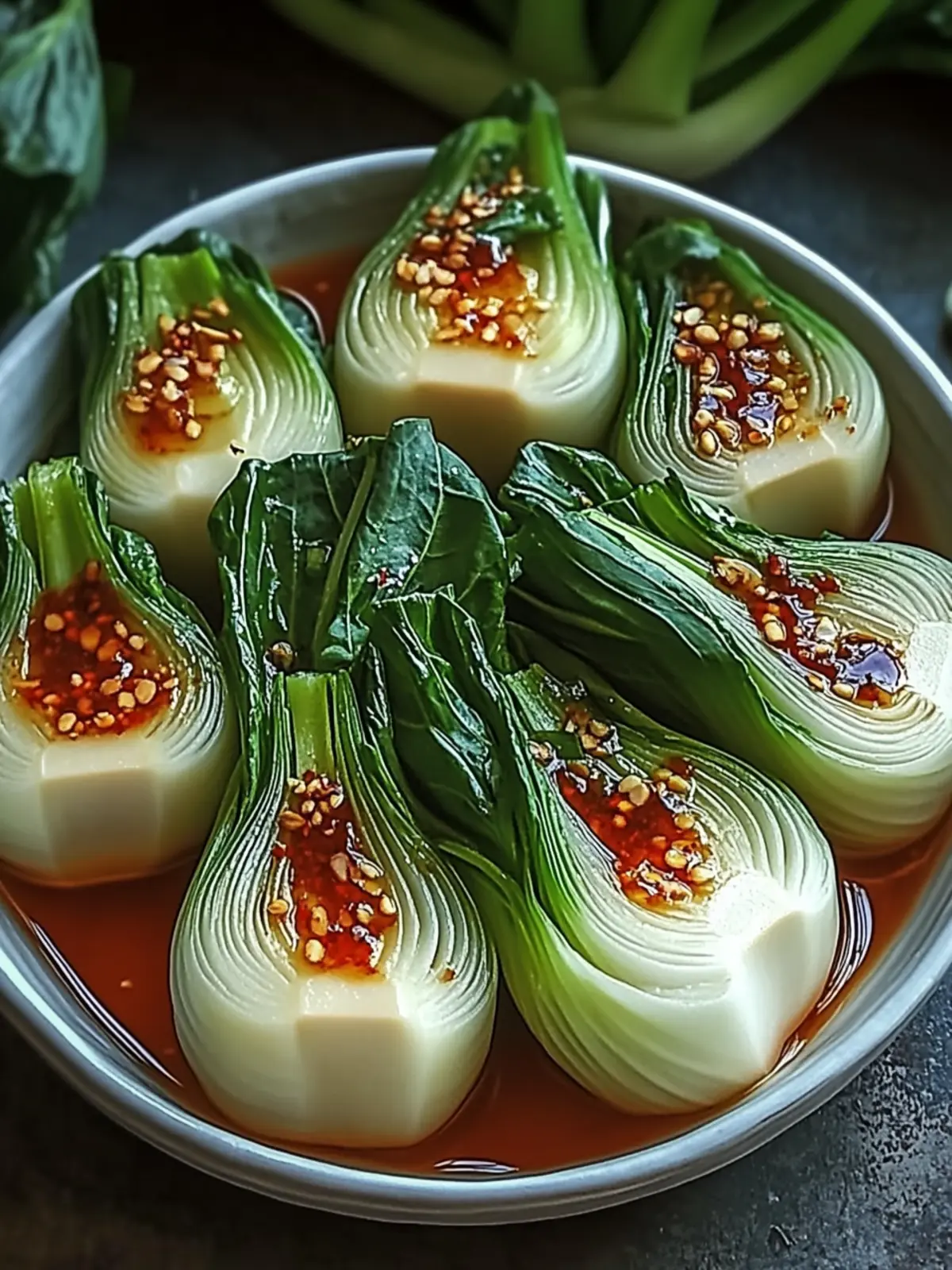 Savory Bok Choy with Ginger Chili Sauce in 15 Minutes 4 Bok Choy with Ginger Chili Sauce