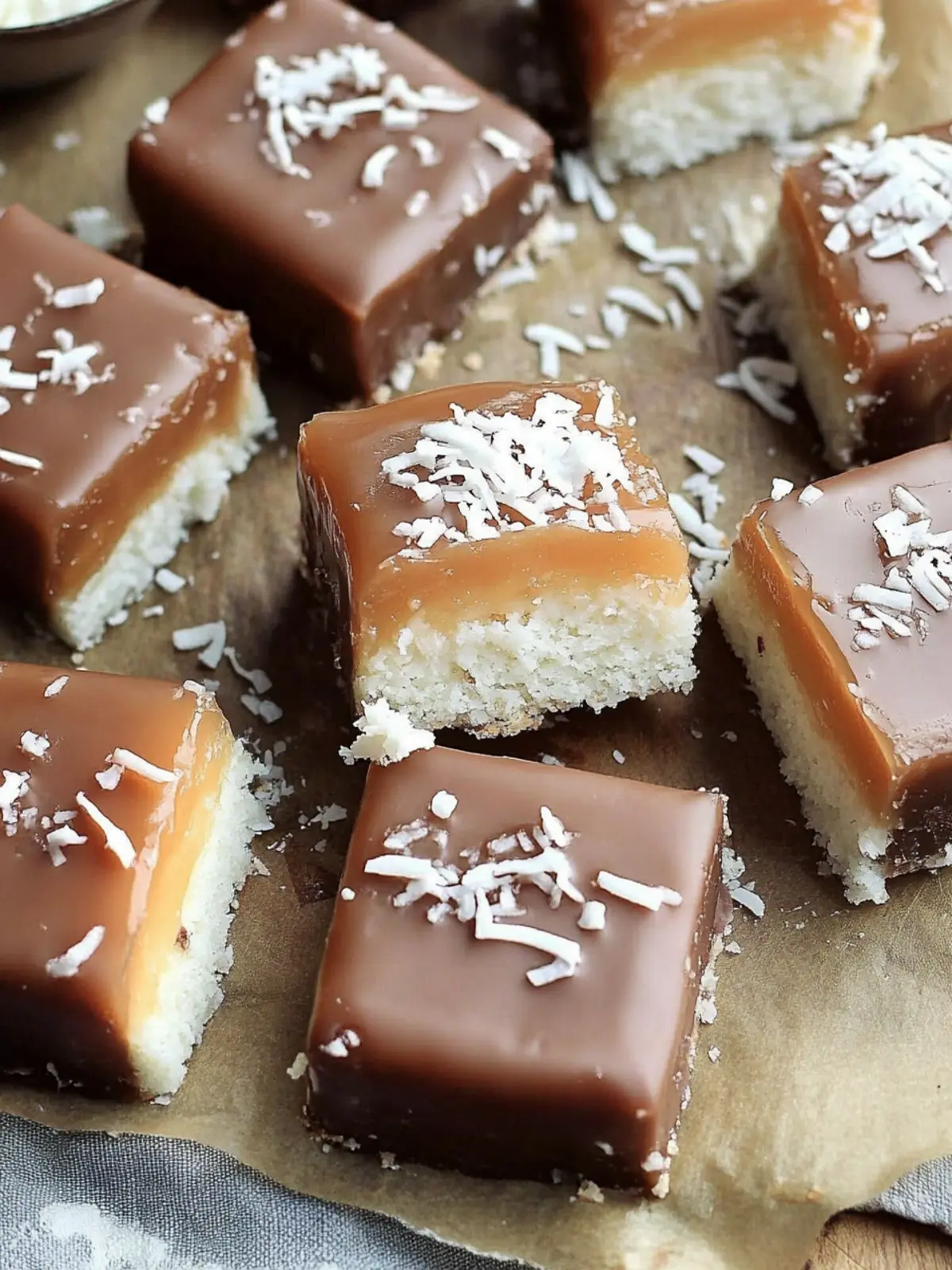 Indulge in Delicious Coconut Caramel Bars – No Bake Bliss 2 Coconut Caramel Bars