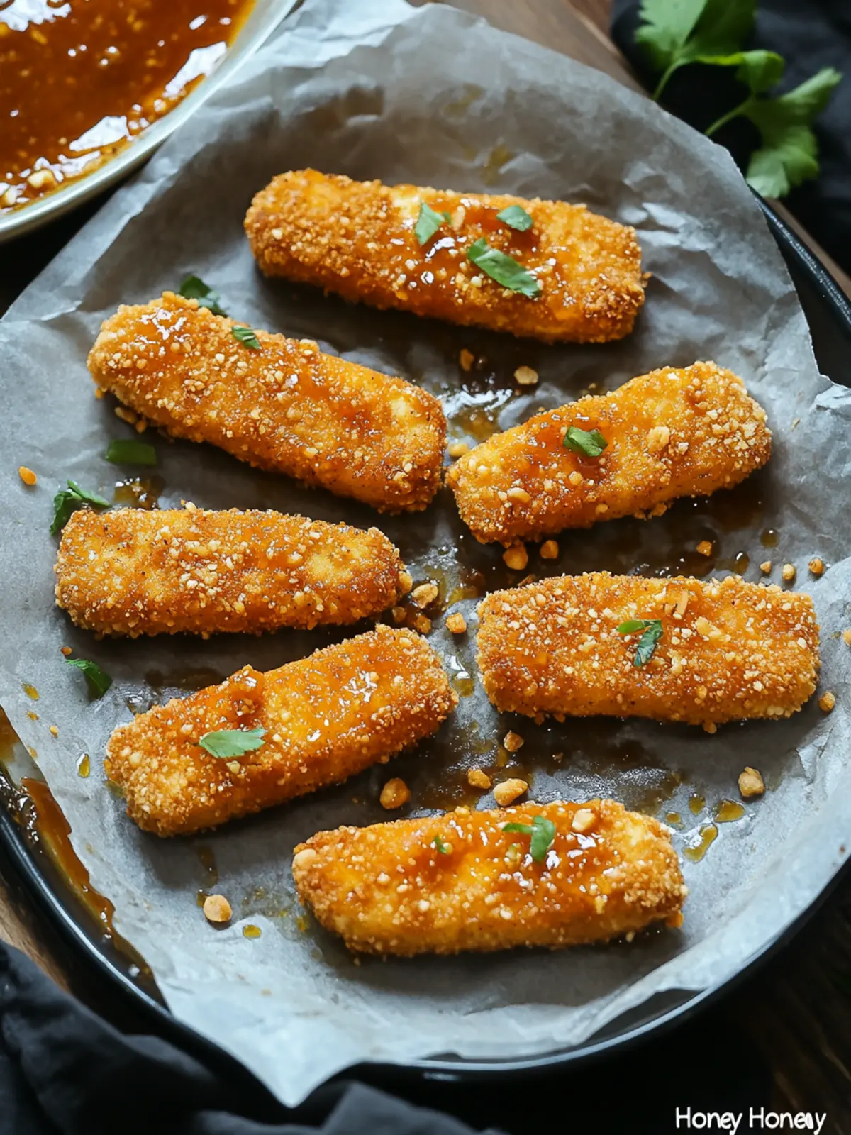 Crispy Baked “Honey” Mustard Tofu Tenders That Wow! 4 Baked “Honey” Mustard Tofu Tenders (Vegan)