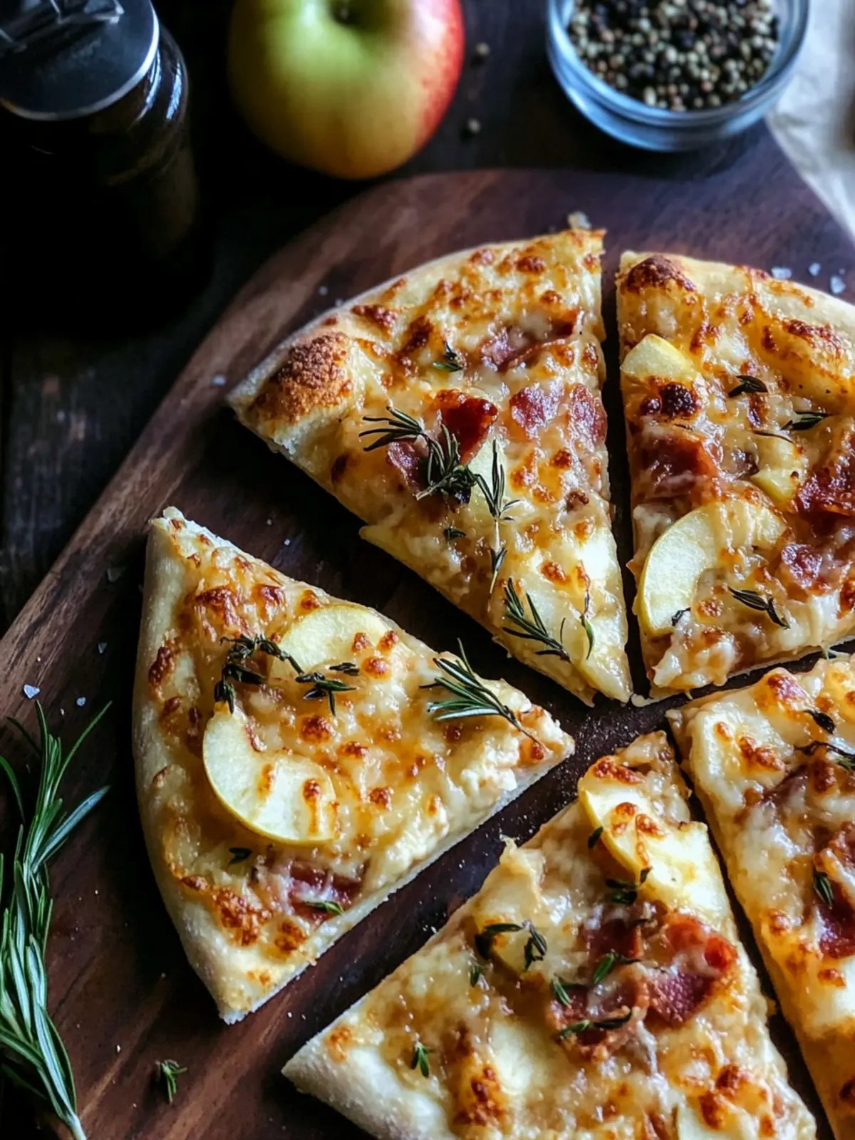 Irresistible Apple Cheddar Rosemary Bacon Pizza Recipe 2 Apple Cheddar Rosemary Bacon Pizza
